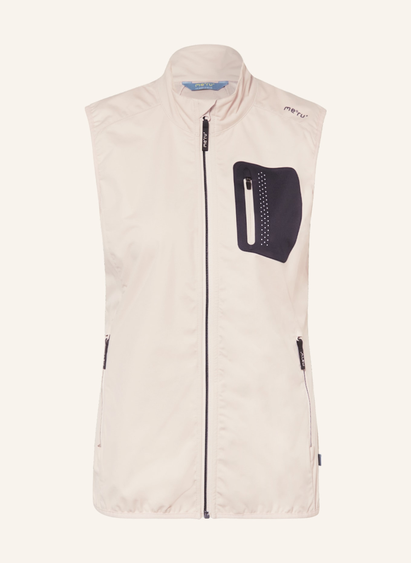 me°ru' Softshell vest MILLIPILLA, Color: BEIGE/ BLACK (Image 1)