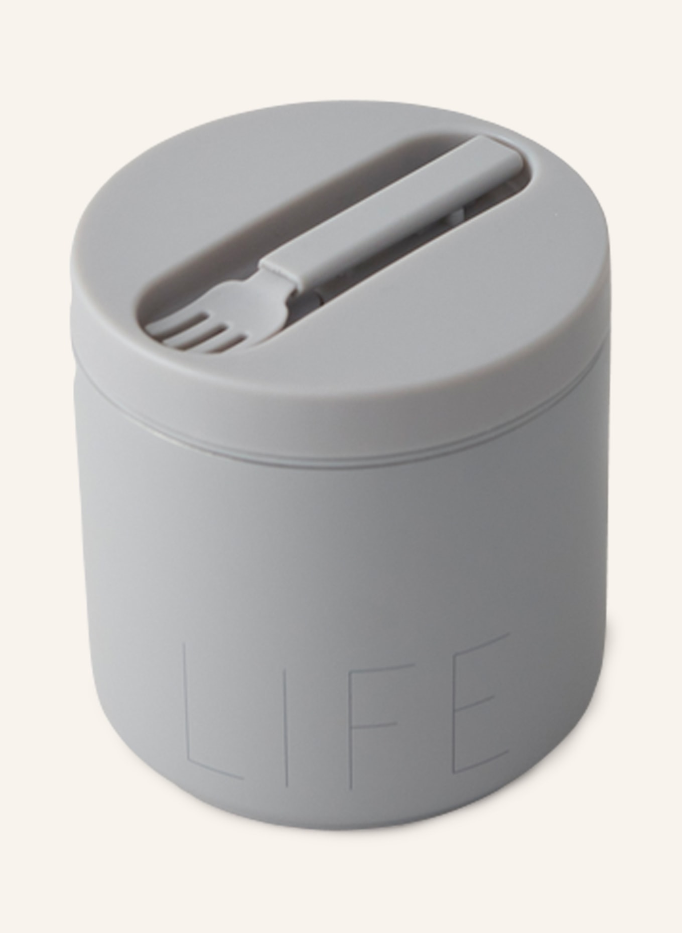 DESIGN LETTERS Thermo-Lunchbox LIFE, Farbe: GRAU (Bild 3)