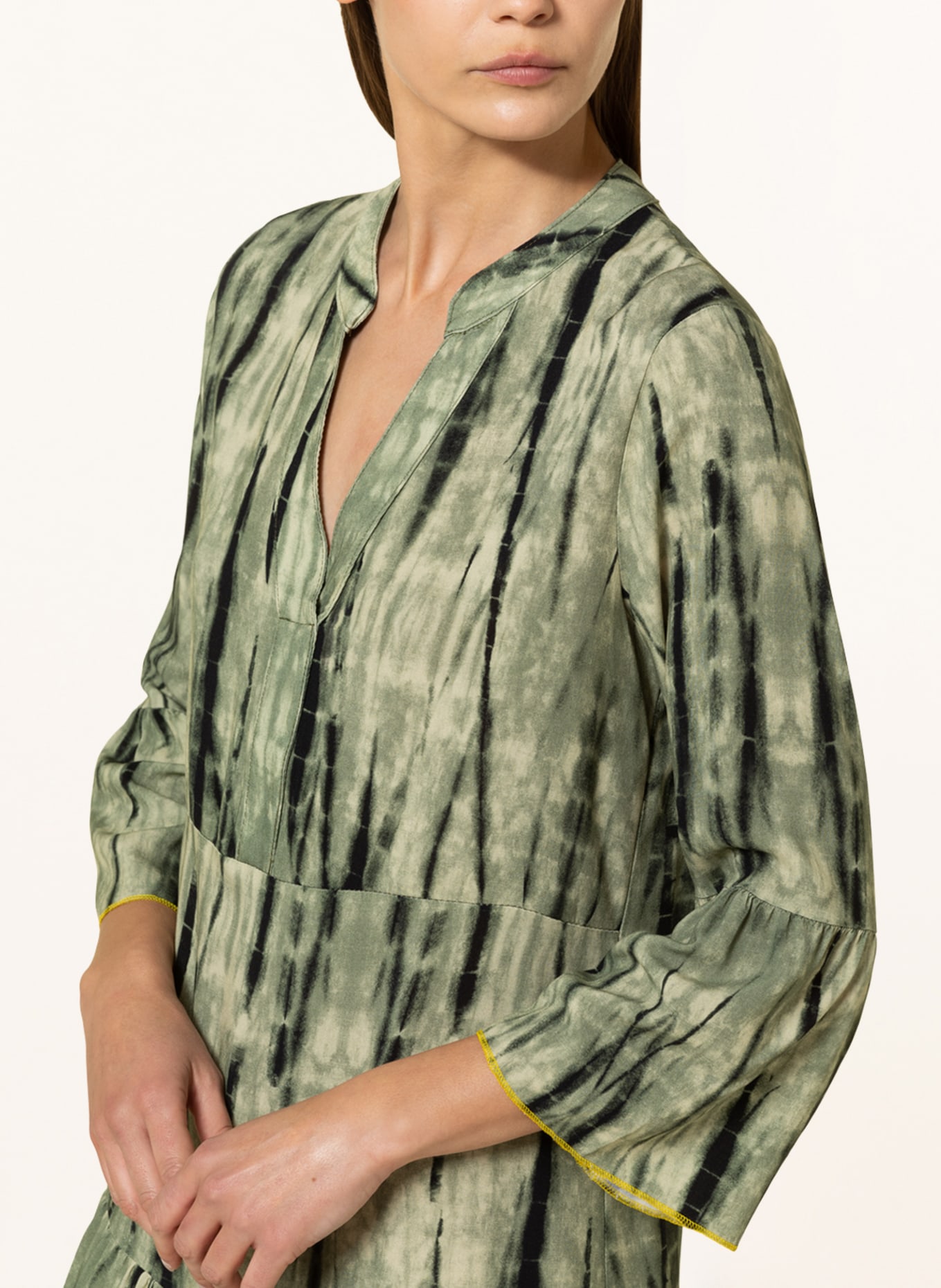 CARTOON Dress with 3/4 sleeves, Color: GREEN/ DARK GREEN/ LIGHT GREEN (Image 4)