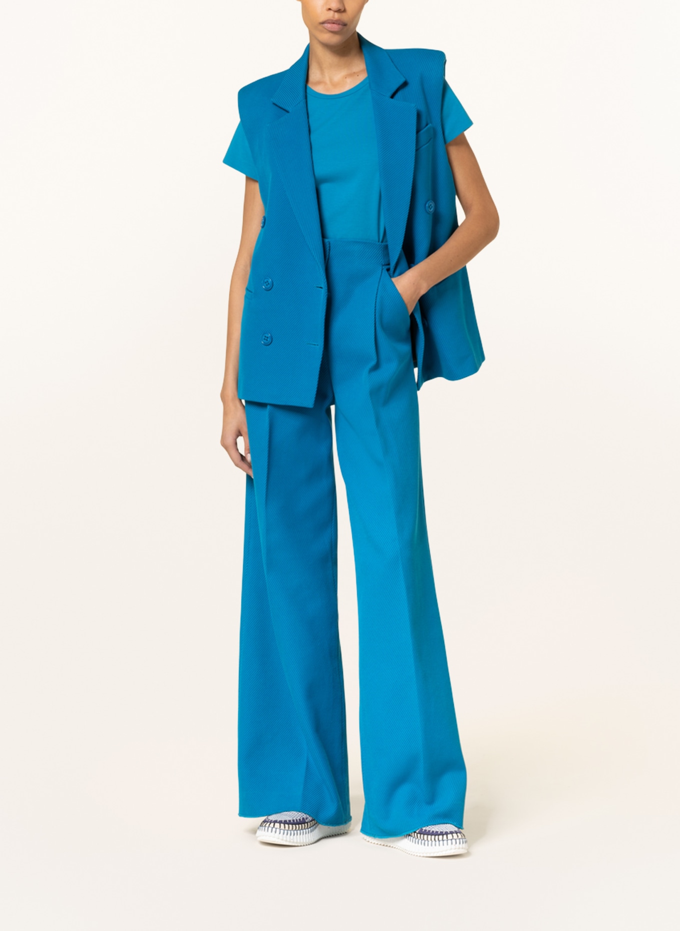 DOROTHEE SCHUMACHER Wide leg trousers, Color: TURQUOISE (Image 2)