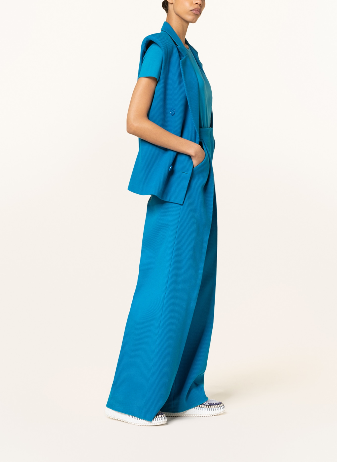 DOROTHEE SCHUMACHER Wide leg trousers, Color: TURQUOISE (Image 4)