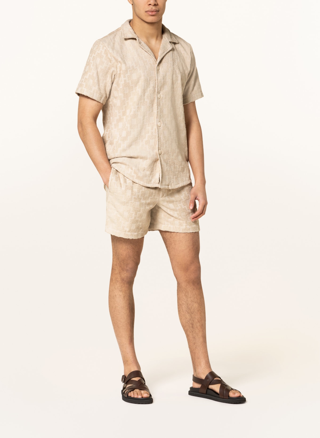 OAS Terry cloth shorts MACHU, Color: BEIGE (Image 2)