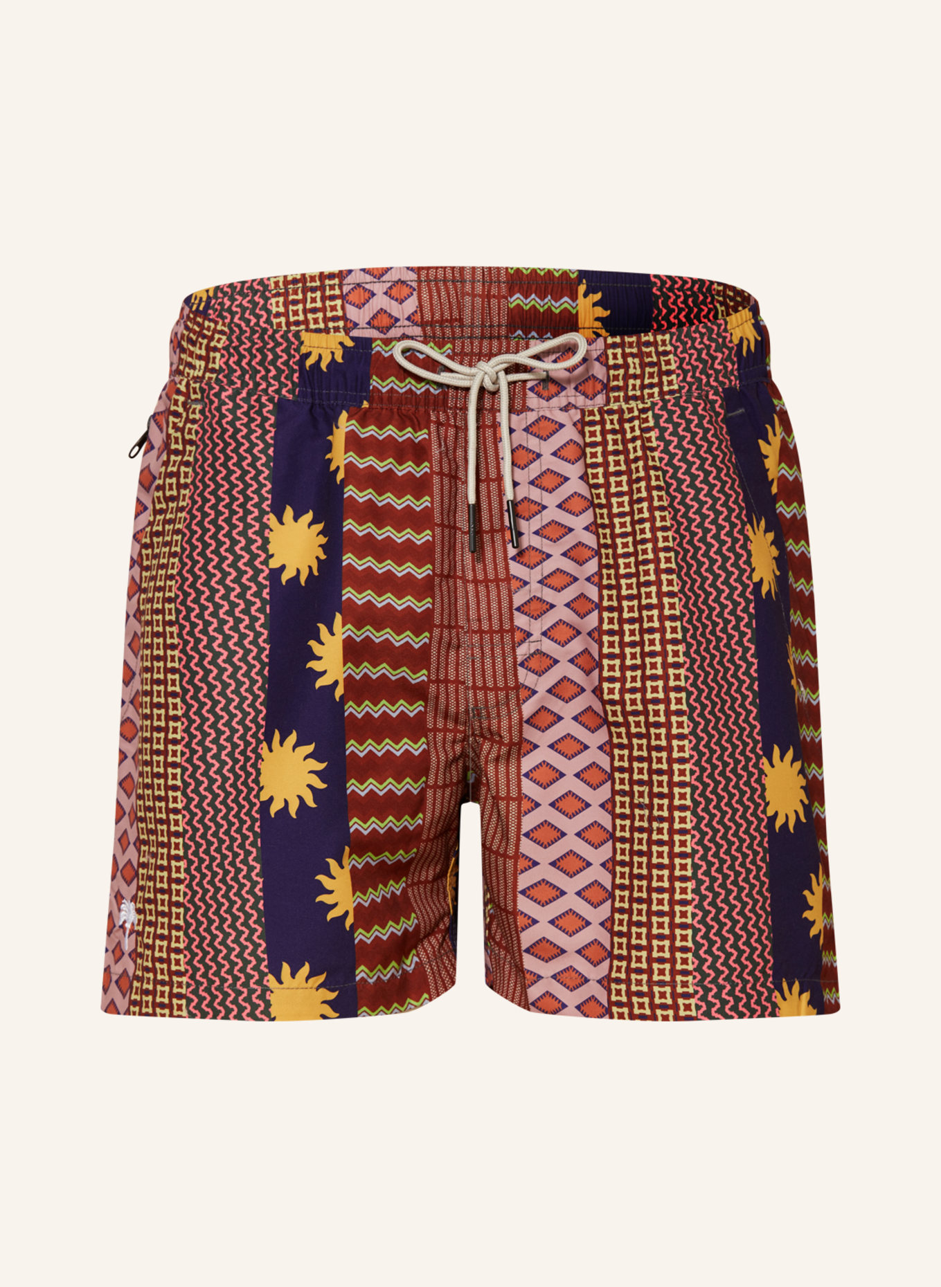 OAS Swim shorts MIXTAPE, Color: BROWN/ PURPLE/ YELLOW (Image 1)