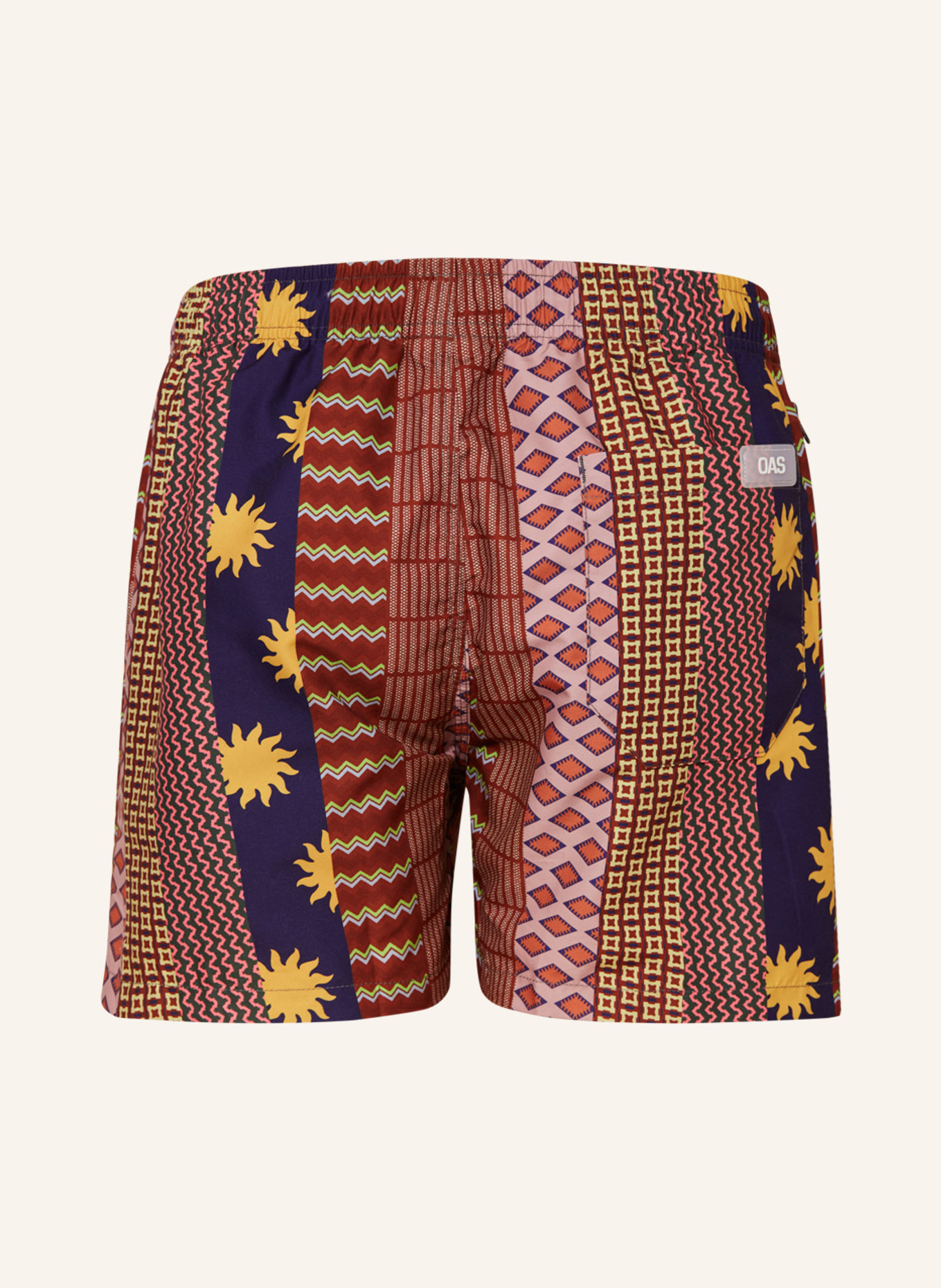OAS Swim shorts MIXTAPE, Color: BROWN/ PURPLE/ YELLOW (Image 2)