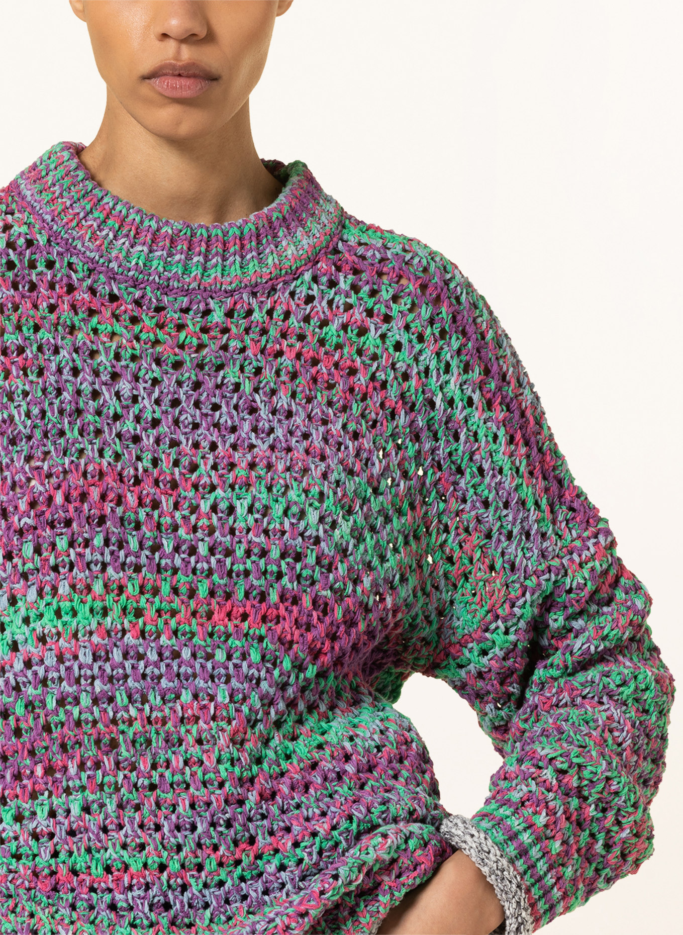 THE ATTICO Sweater, Color: LIGHT PURPLE/ PINK/ MINT (Image 4)