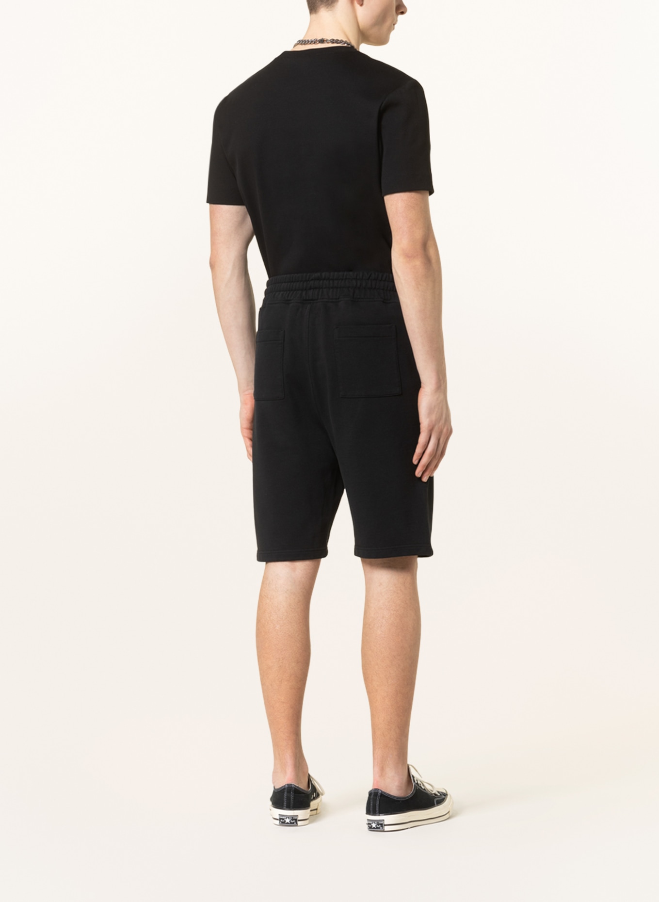 ALLSAINTS Sweat shorts UNDERGROUND, Color: BLACK (Image 3)