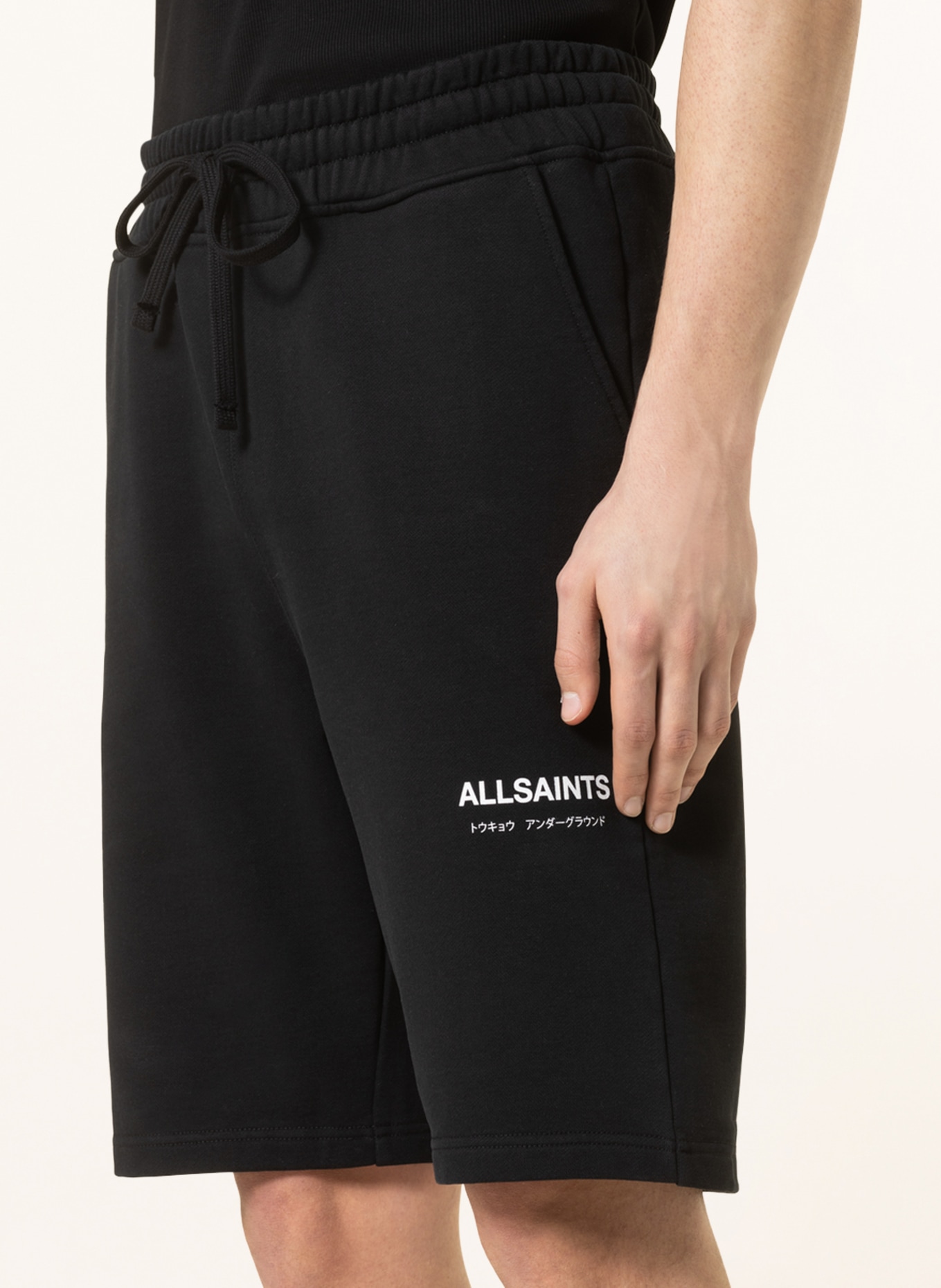 ALLSAINTS Sweat shorts UNDERGROUND, Color: BLACK (Image 5)