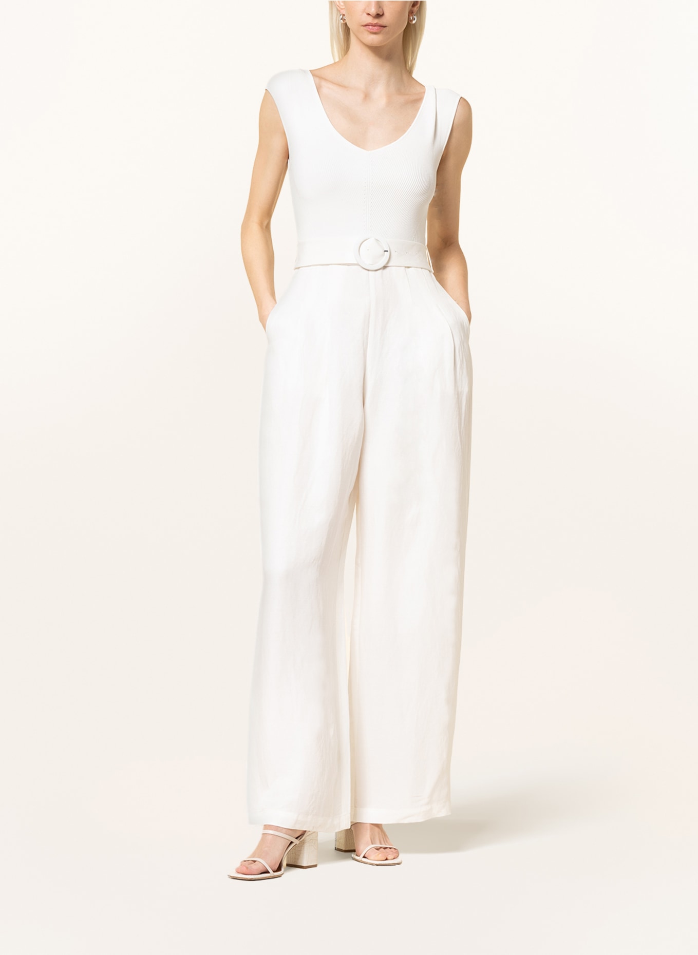 TED BAKER Jumpsuit TABBIAA in mixed materials, Color: WHITE (Image 2)