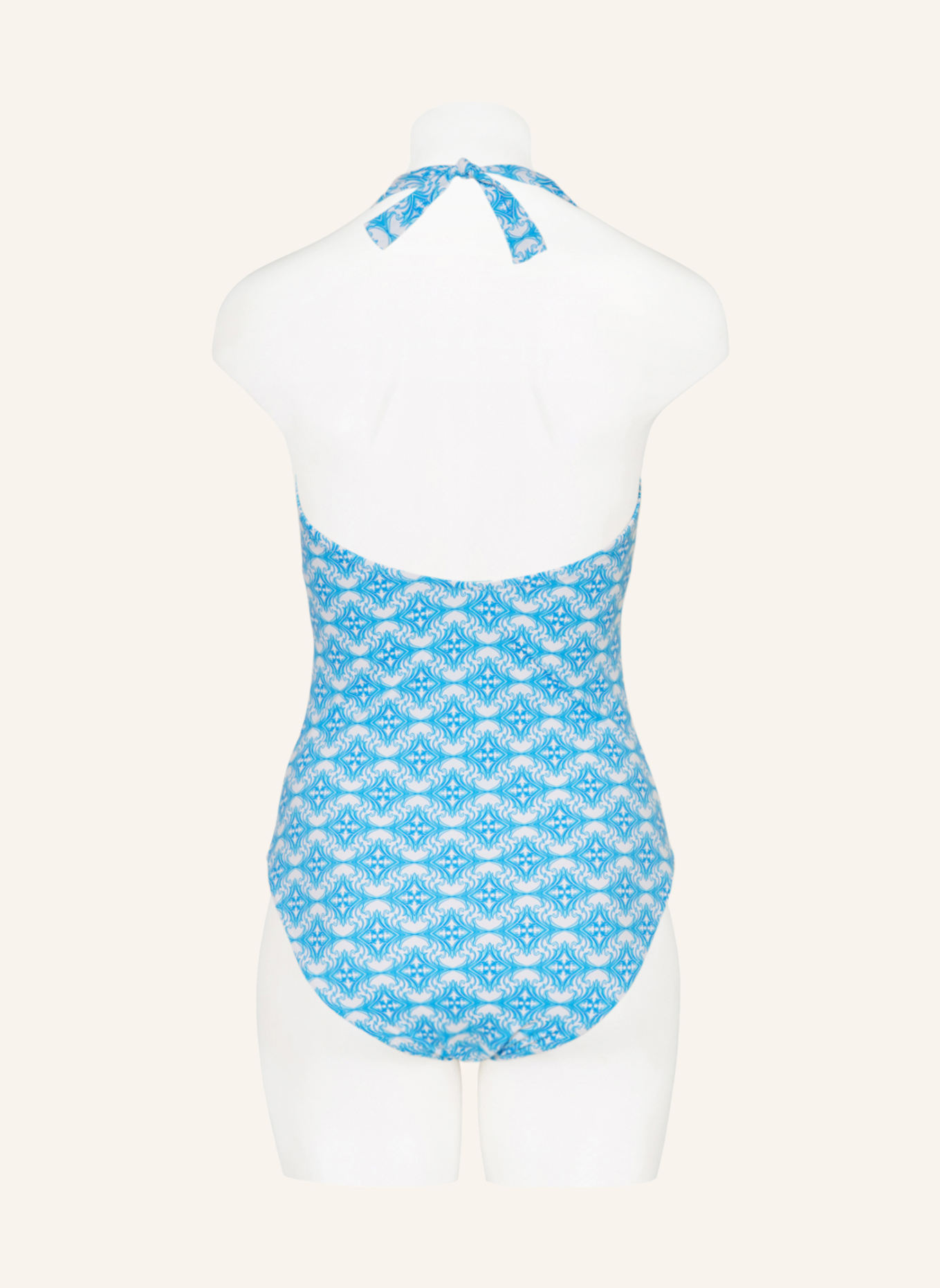MELISSA ODABASH Halter neck swimsuit RIMINI, Color: LIGHT BLUE/ WHITE (Image 3)