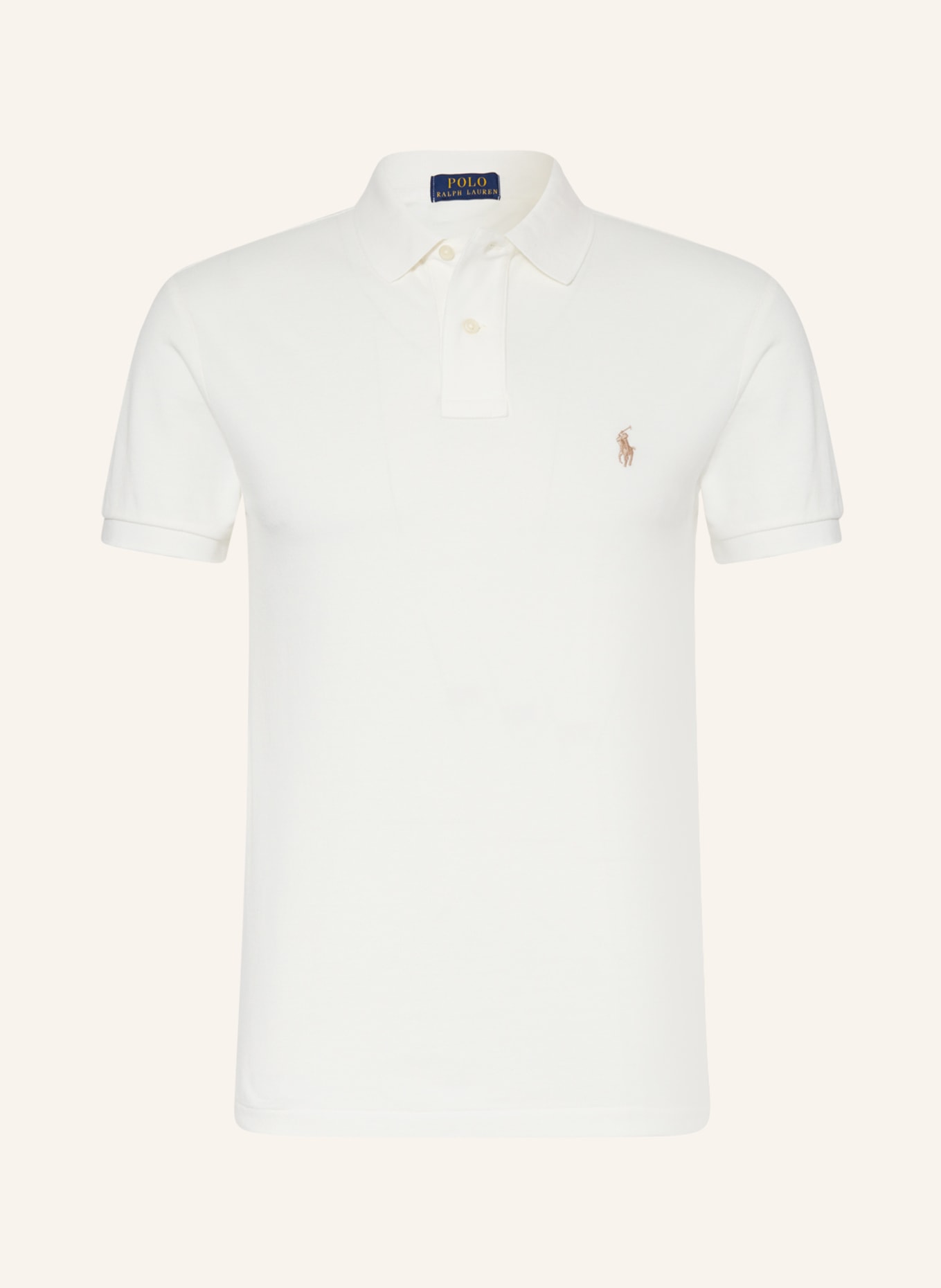 POLO RALPH LAUREN Piqué-Poloshirt Slim Fit, Farbe: ECRU (Bild 1)
