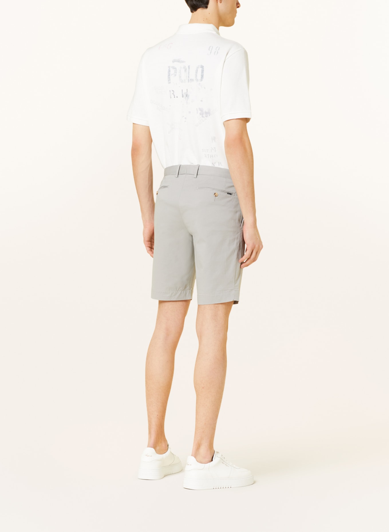 POLO RALPH LAUREN Chino shorts HUDSON slim fit in light gray