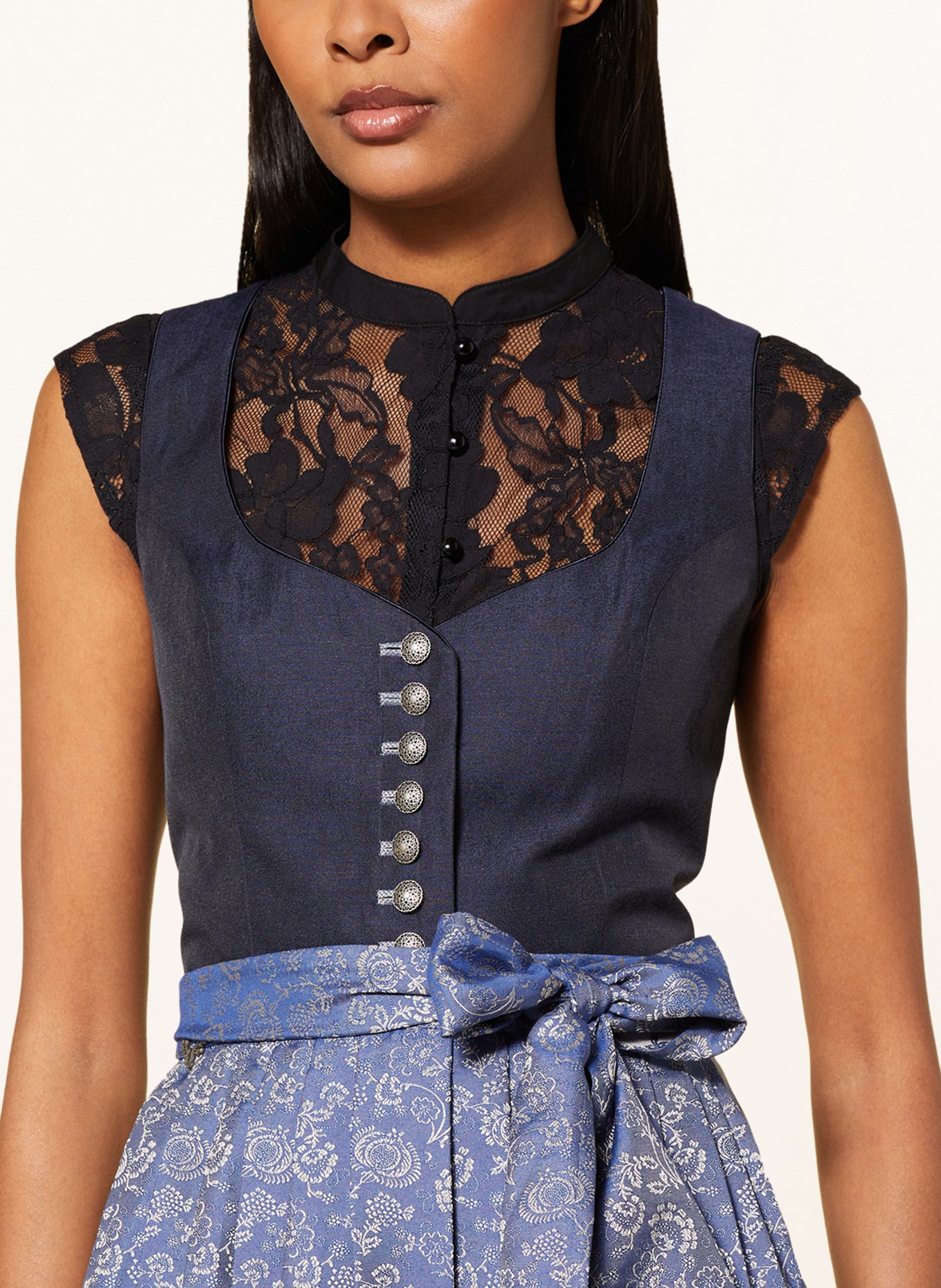 Spieth & Wensky Dirndl blouse KASSANDRA, Color: BLACK (Image 3)