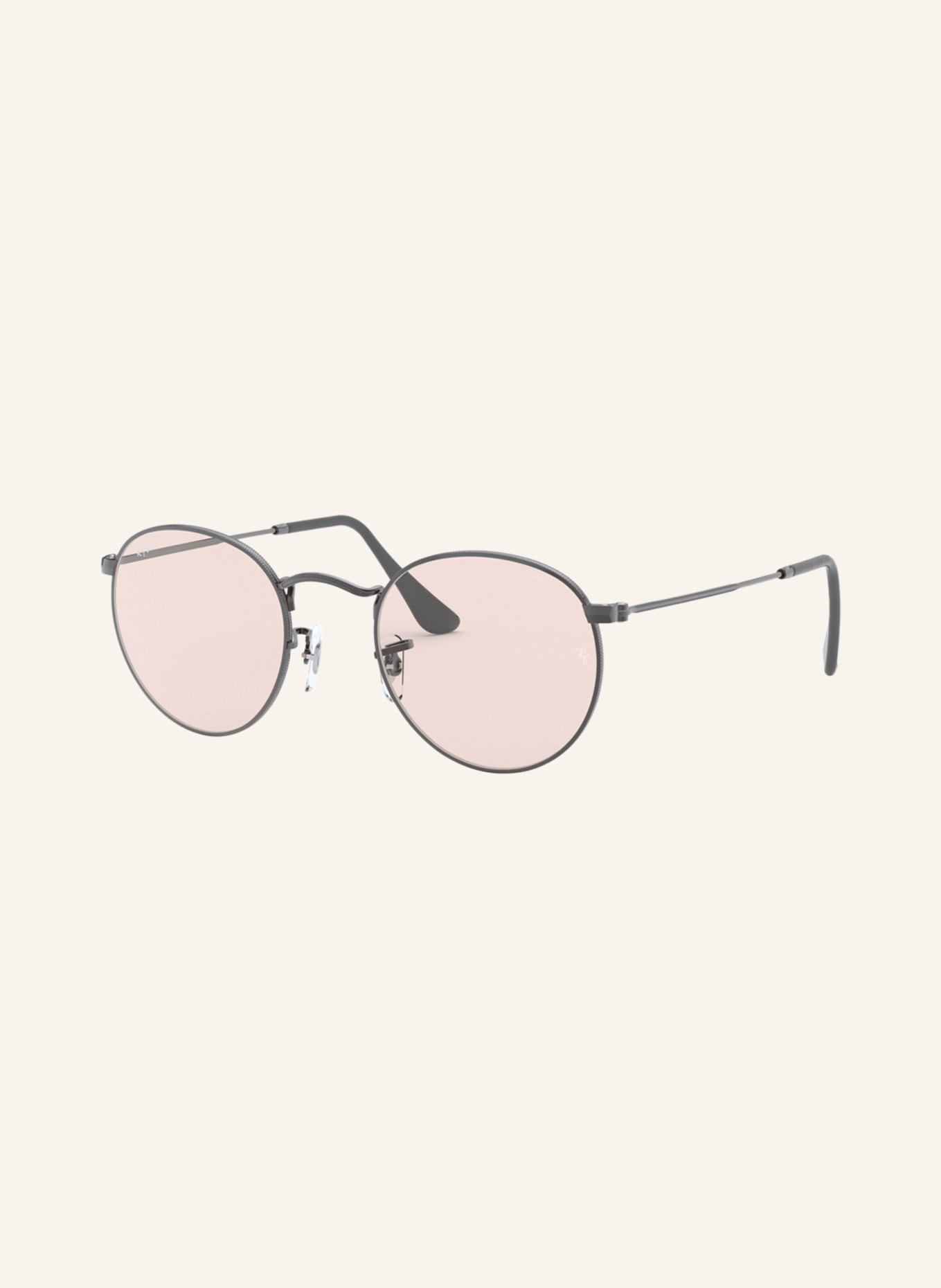 Ray-Ban Sunglasses RB3447 ROUND, Color: 004/T5 - DARK GRAY/LIGHT PINK (Image 1)