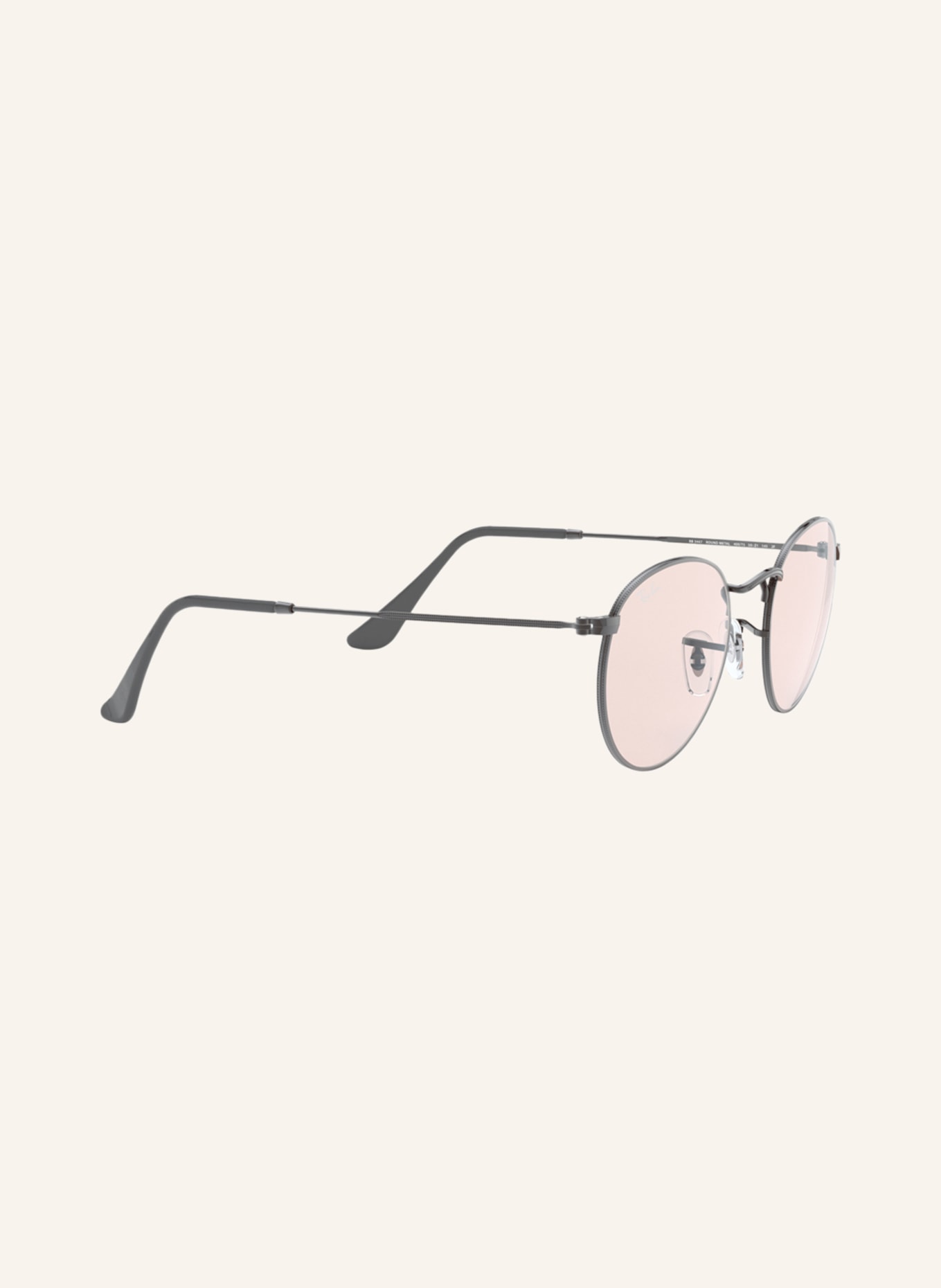 Ray-Ban Sunglasses RB3447 ROUND, Color: 004/T5 - DARK GRAY/LIGHT PINK (Image 3)