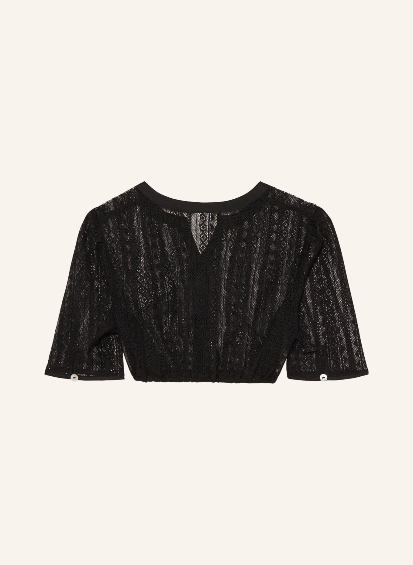 Spieth & Wensky Drindl blouse HIRSE made of lace , Color: BLACK (Image 2)