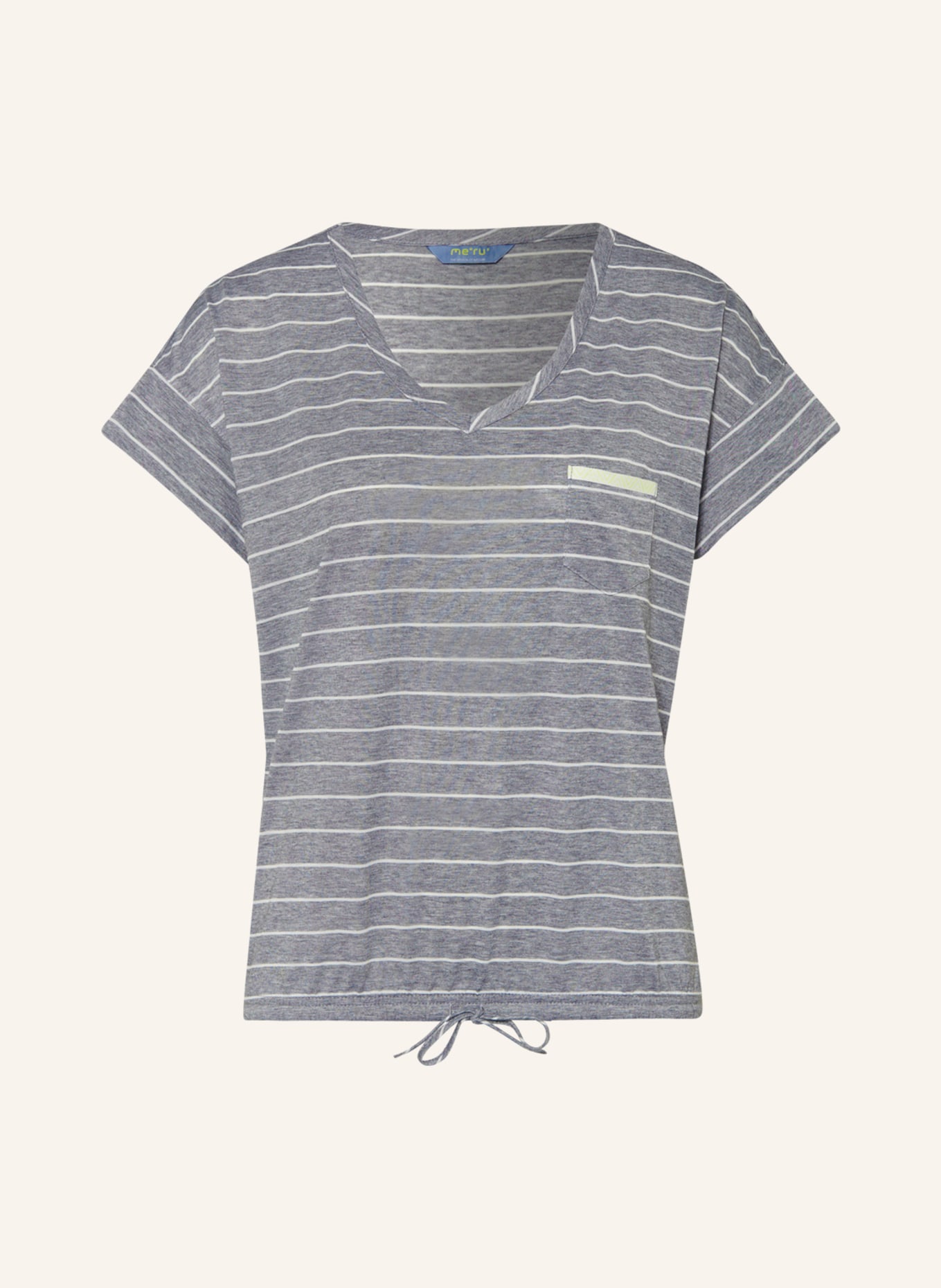 me°ru' T-Shirt WINDHOEK, Farbe: GRAU/ WEISS (Bild 1)