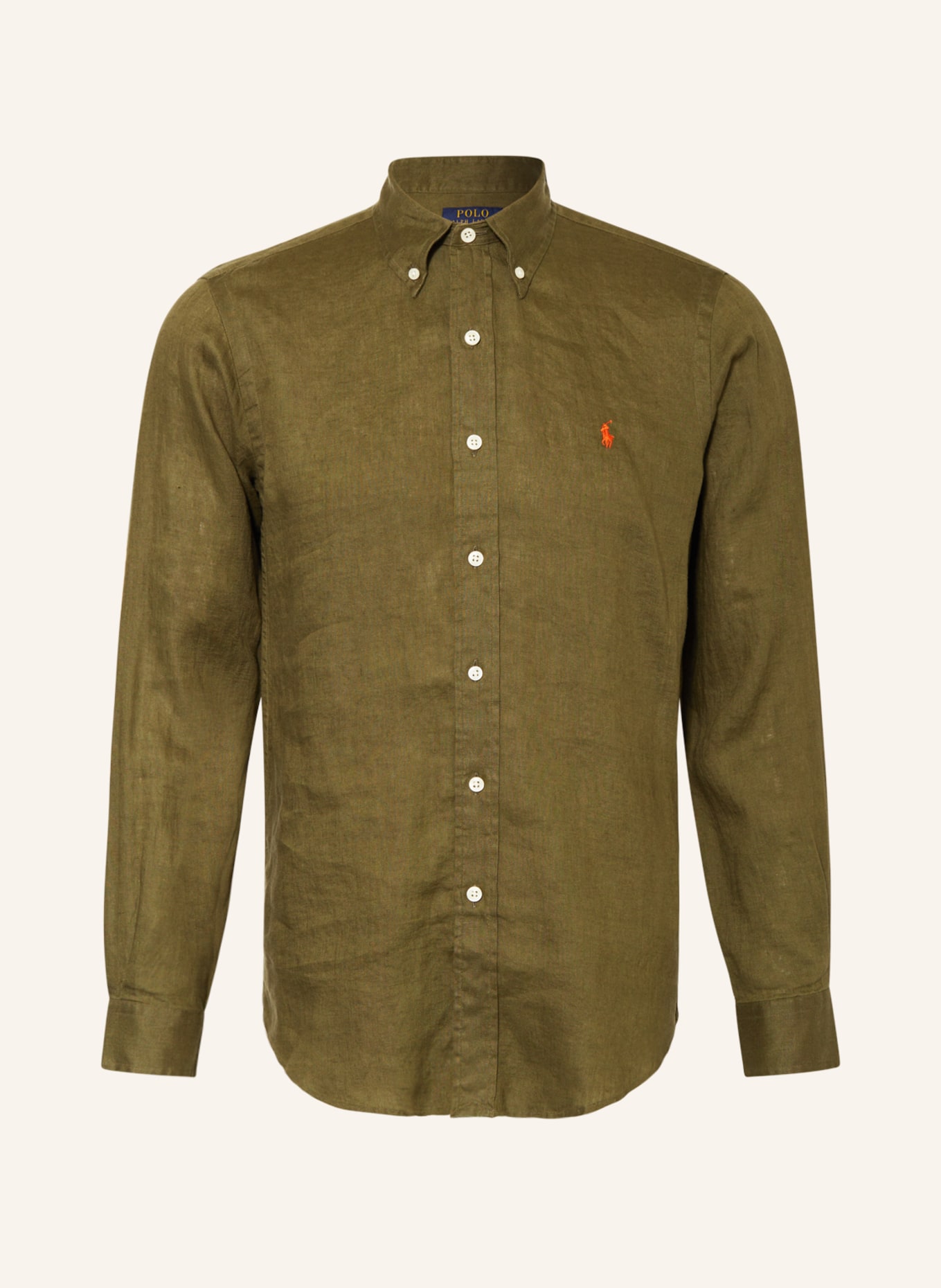 POLO RALPH LAUREN Leinenhemd Custom Fit, Farbe: OLIV (Bild 1)
