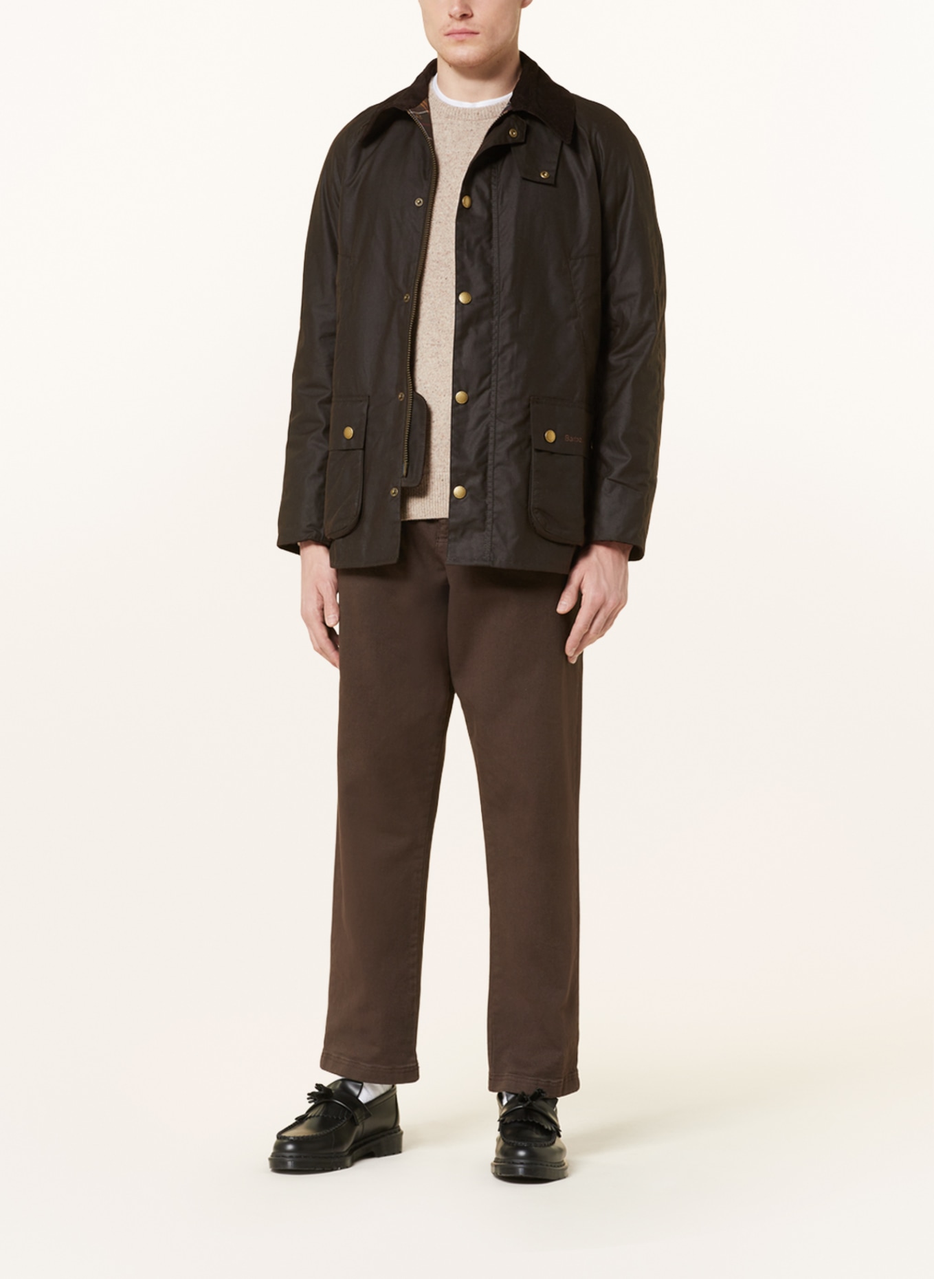 Barbour Field jacket ASHBY WAX, Color: DARK BROWN (Image 2)