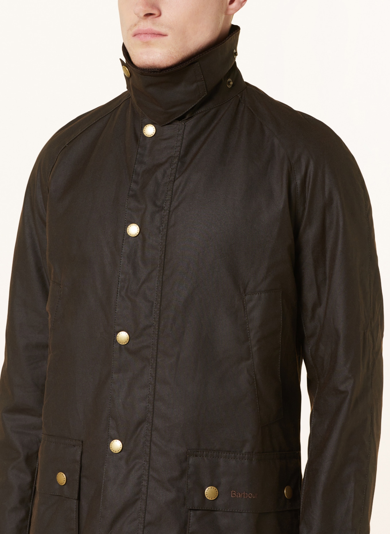 Barbour Field jacket ASHBY WAX, Color: DARK BROWN (Image 5)