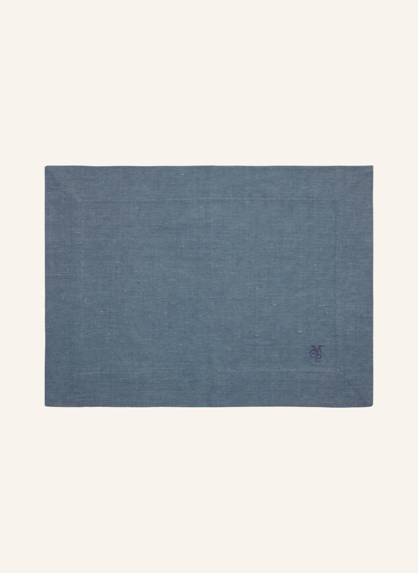 Marc O'Polo Placemats AKALLA with linen, Color: BLUE GRAY (Image 1)