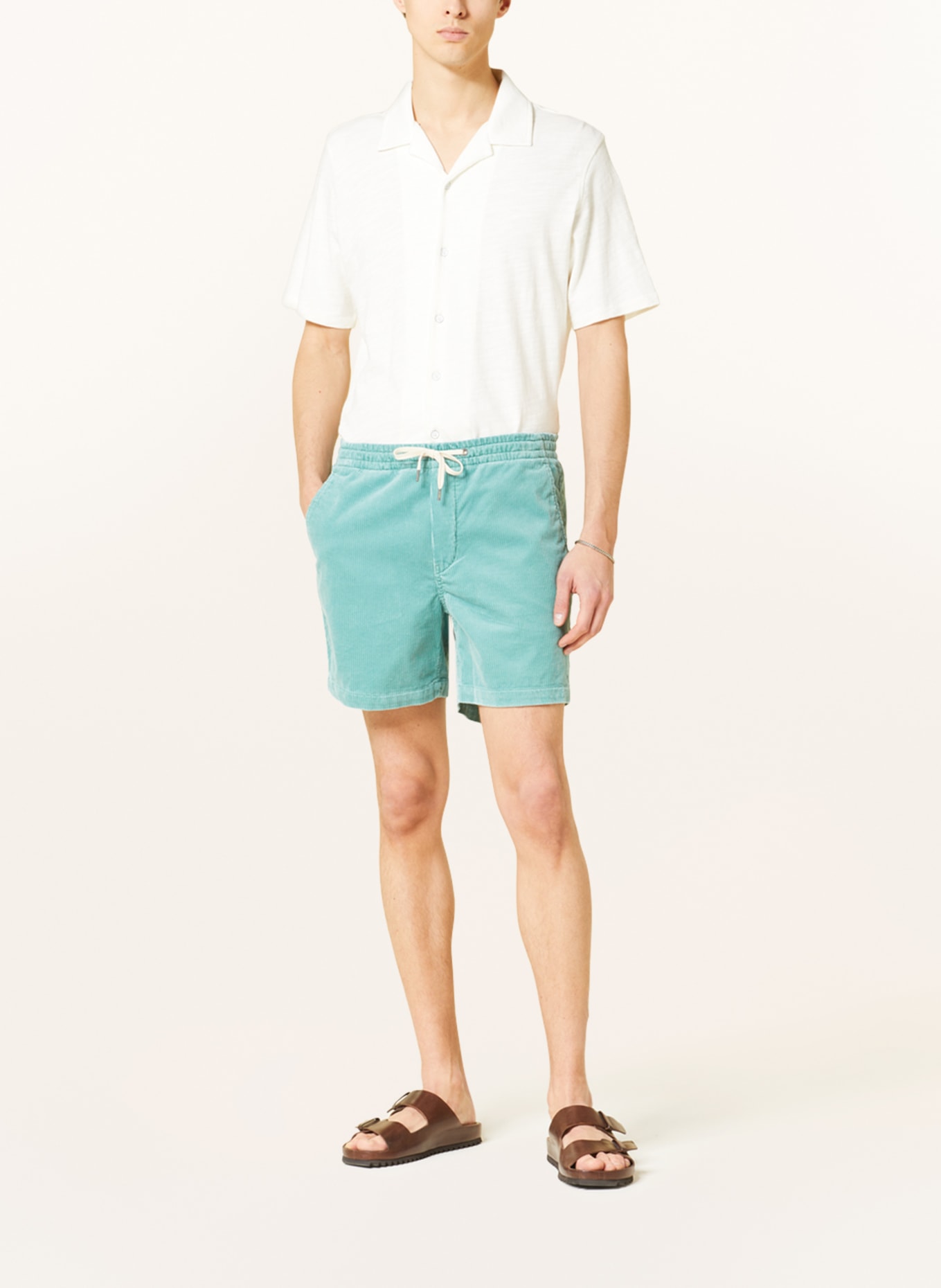 POLO RALPH LAUREN Cord-Shorts Classic Fit, Farbe: GRÜN (Bild 2)