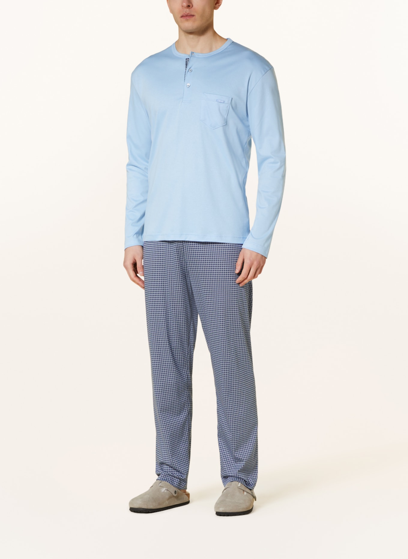 CALIDA Pajamas RELAX CHOICE, Color: LIGHT BLUE/ DARK BLUE (Image 2)