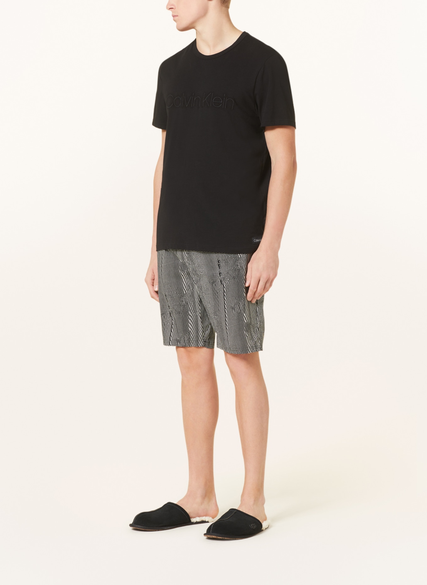 Calvin Klein Szorty od piżamy MODERN STRUCTURE, Kolor: JASNOCZARY/ CZARNY (Obrazek 2)