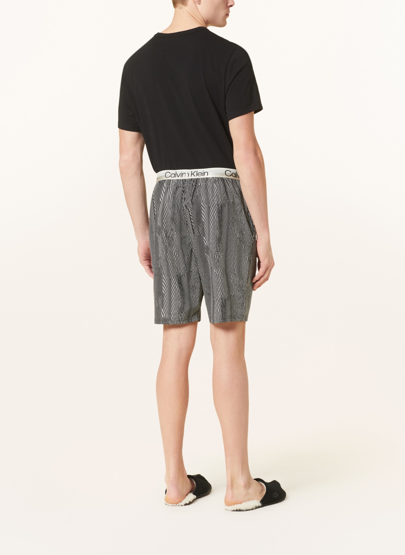 Calvin Klein Pajama shorts MODERN STRUCTURE, Color: LIGHT GRAY/ BLACK (Image 3)