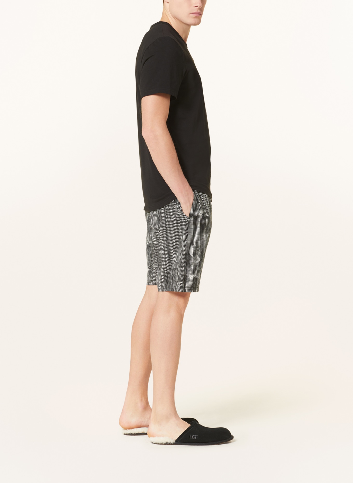 Calvin Klein Pajama shorts MODERN STRUCTURE, Color: LIGHT GRAY/ BLACK (Image 4)