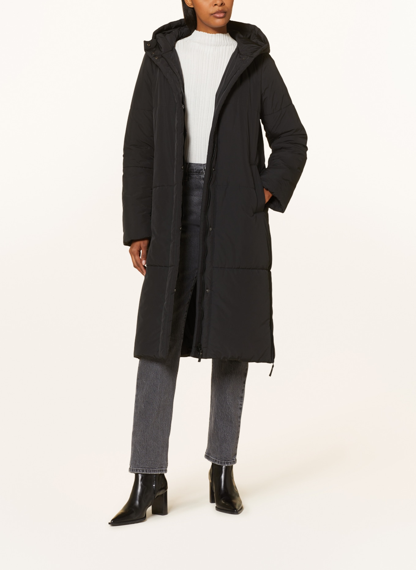 LANIUS Quilted coat, Color: BLACK (Image 2)