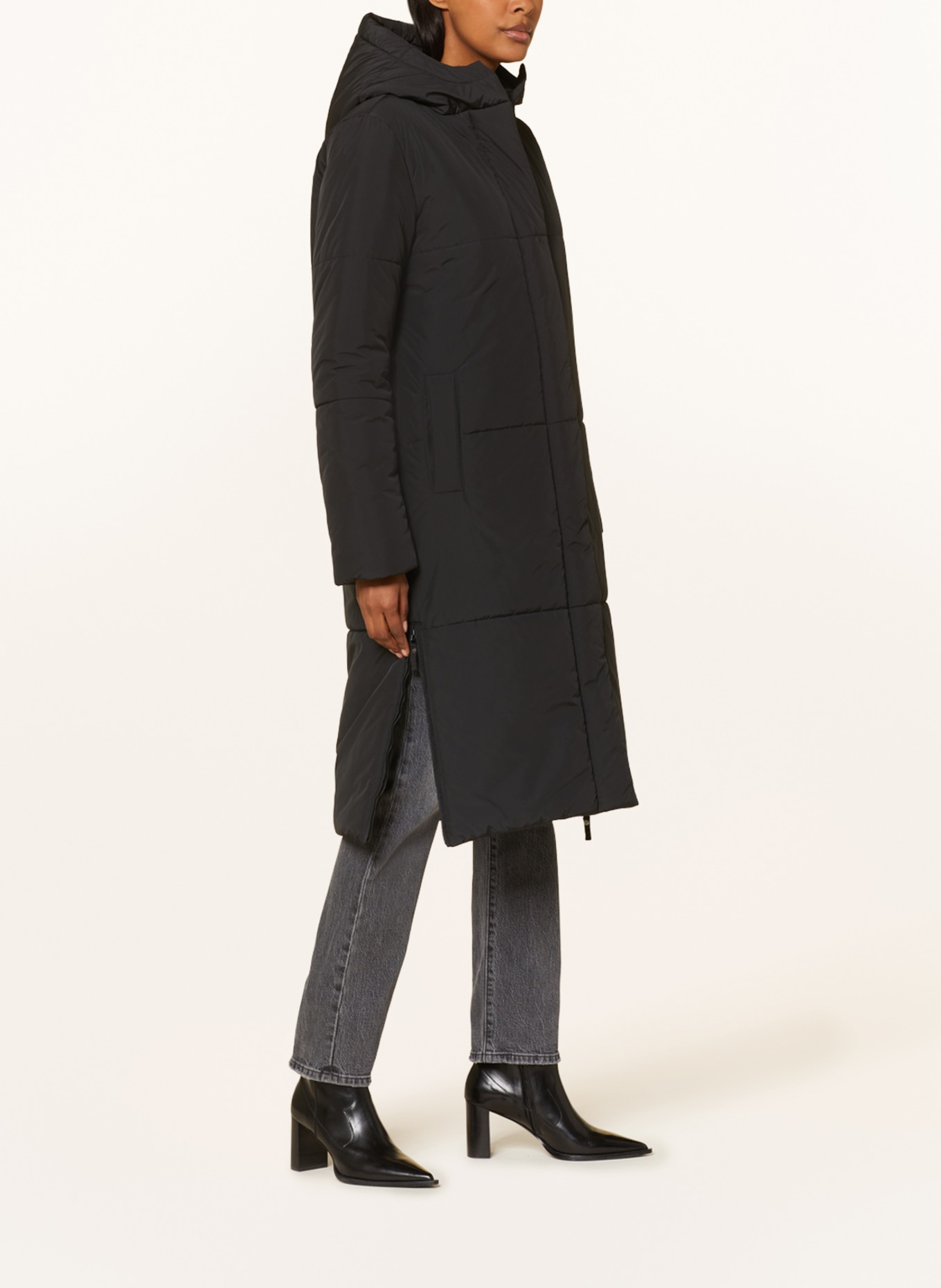 LANIUS Quilted coat, Color: BLACK (Image 4)