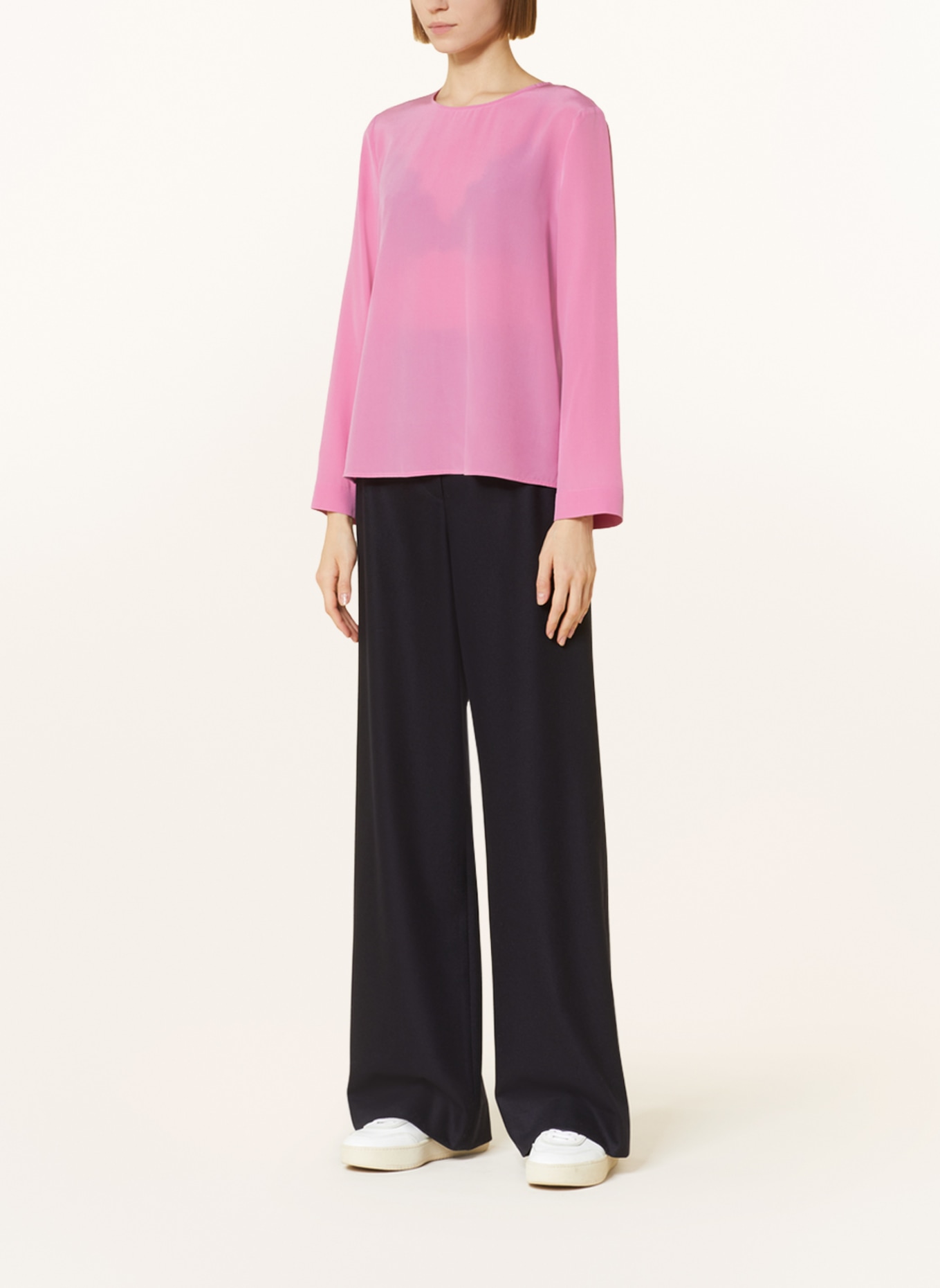 EMPORIO ARMANI Shirt blouse in silk, Color: PINK (Image 2)