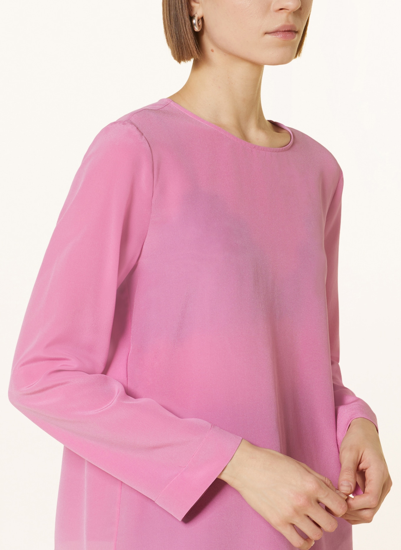 EMPORIO ARMANI Shirt blouse in silk, Color: PINK (Image 4)