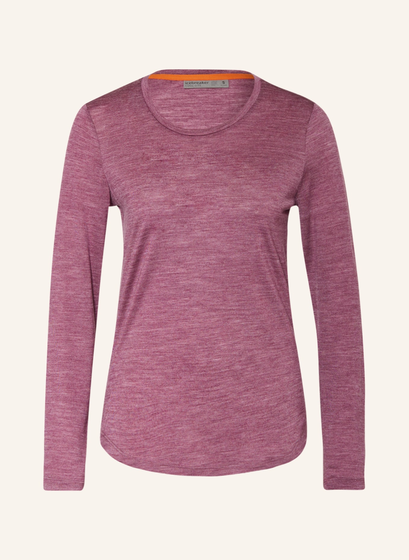 icebreaker Long sleeve shirt SPHERE II with merino wool, Color: 794 GO BERRY HTHR (Image 1)