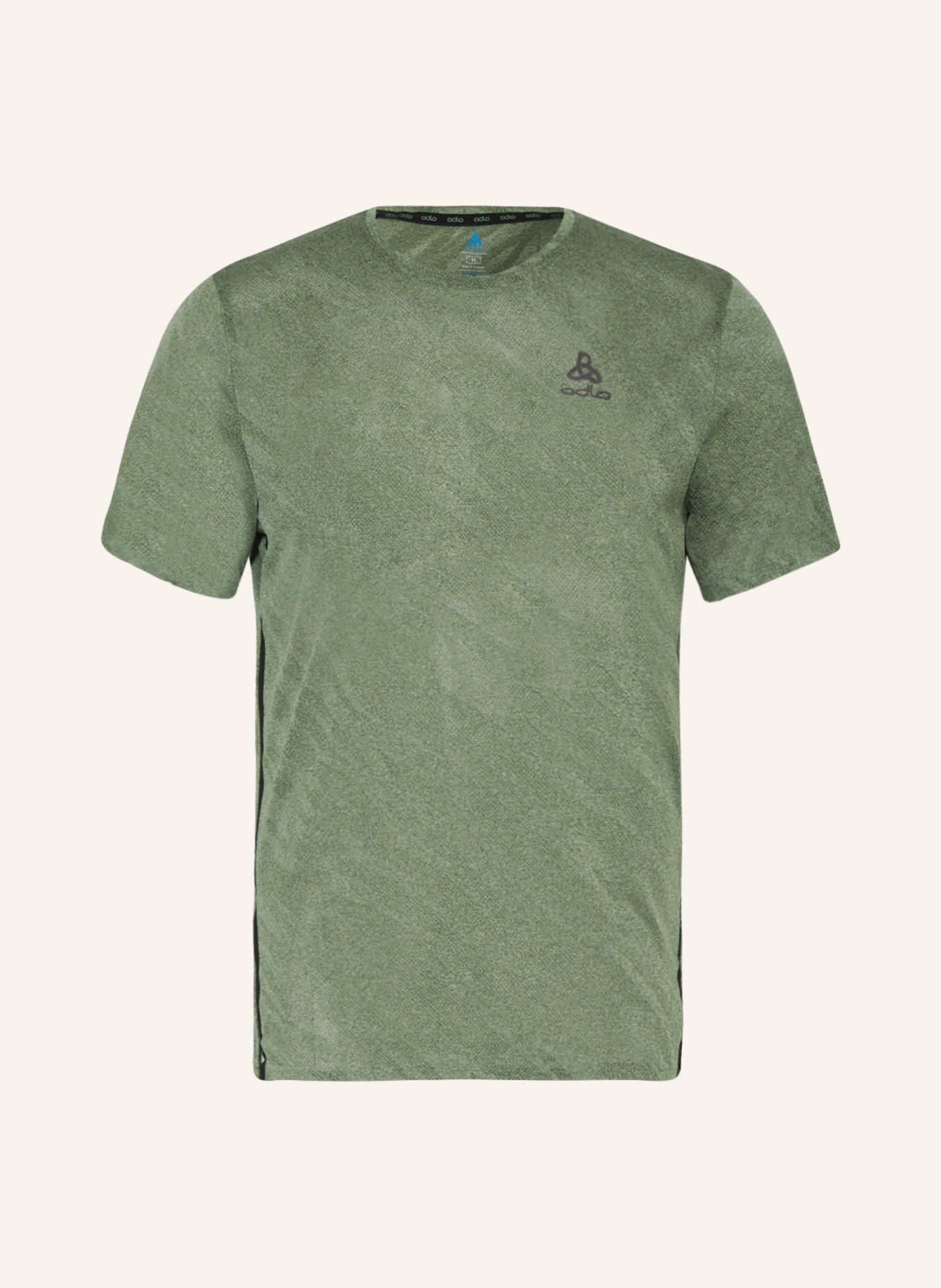 odlo Running shirt ZEROWEIGHT ENGINEERED CHILL-TEC made of mesh, Color: OLIVE (Image 1)