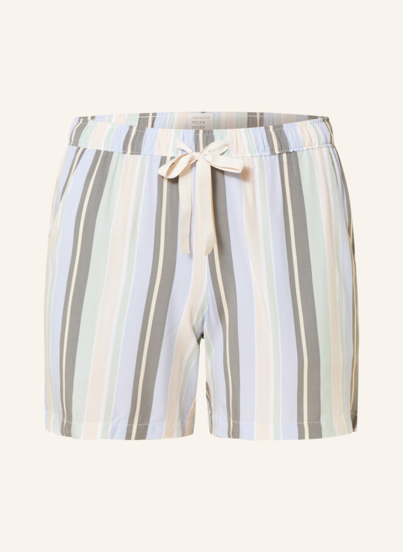 SCHIESSER Pajama shorts MIX+RELAX, Color: LIGHT BLUE/ LIGHT GREEN (Image 1)