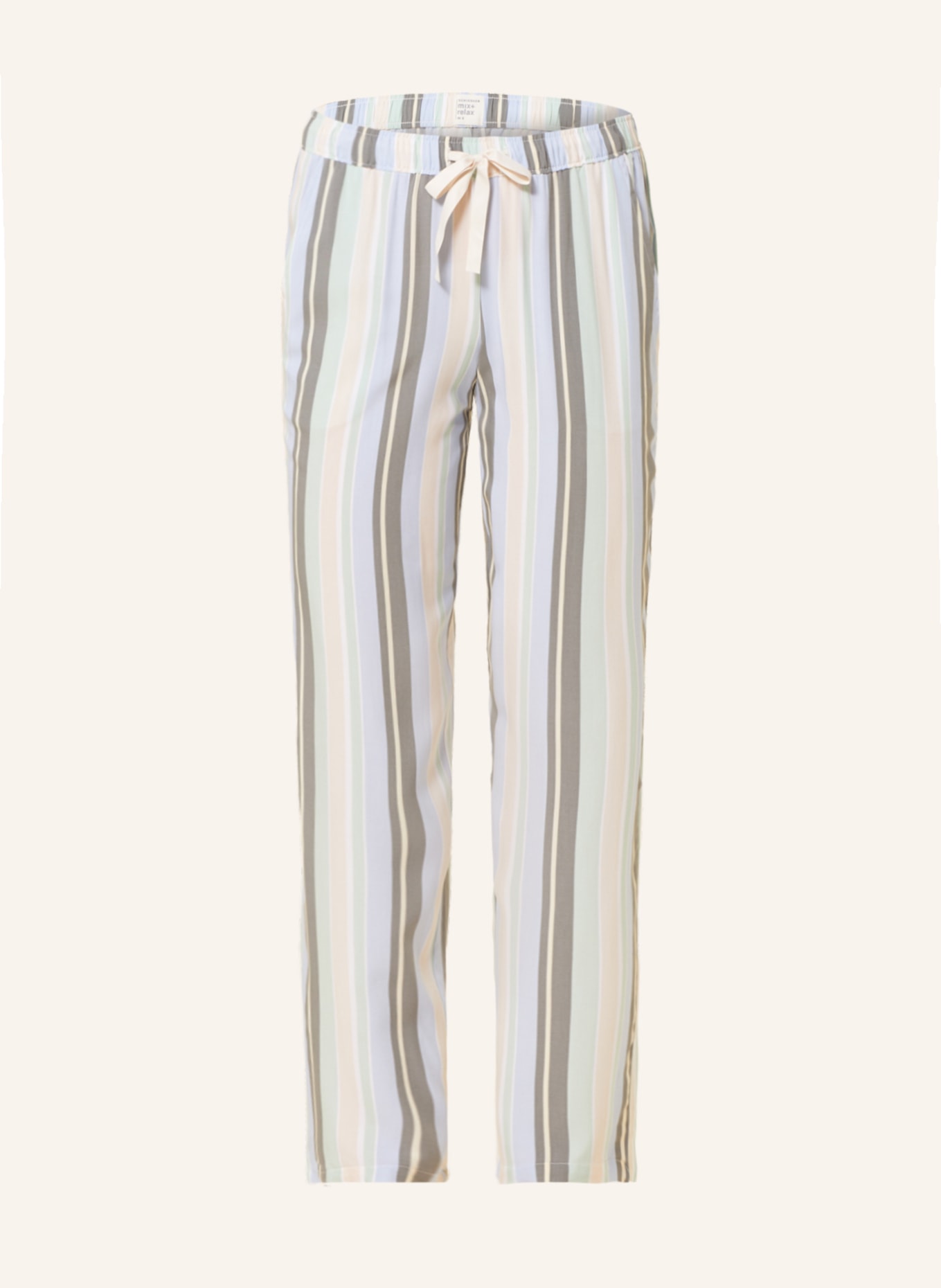 SCHIESSER Pajama pants MIX+RELAX, Color: LIGHT GREEN/ LIGHT BLUE (Image 1)