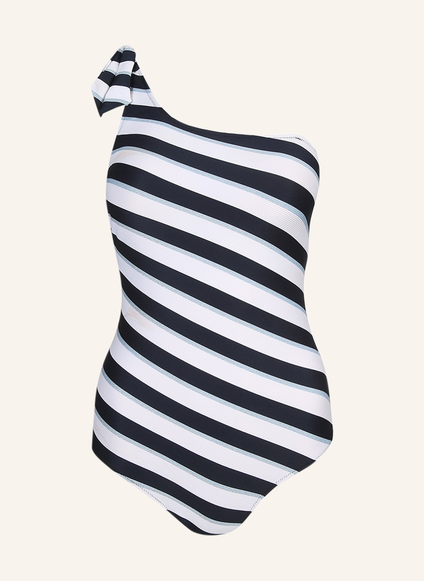 MARIE JO One-Shoulder-Badeanzug SITGES mit Glitzergarn, Farbe: WEISS/ DUNKELBLAU/ HELLBLAU (Bild 2)