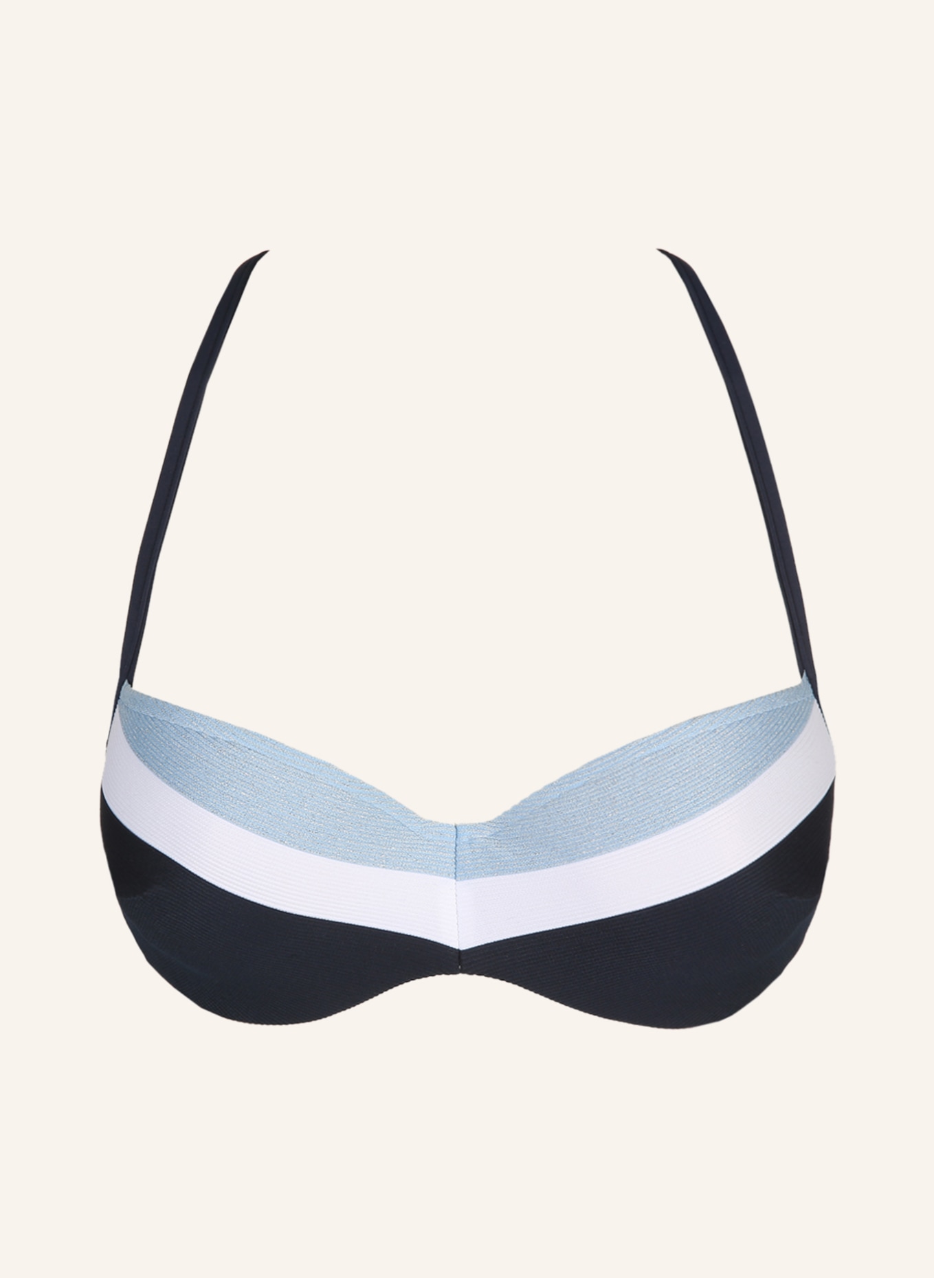 MARIE JO Balconette-Bikini-Top SITGES mit Glitzergarn, Farbe: HELLBLAU/ DUNKELBLAU/ WEISS (Bild 2)