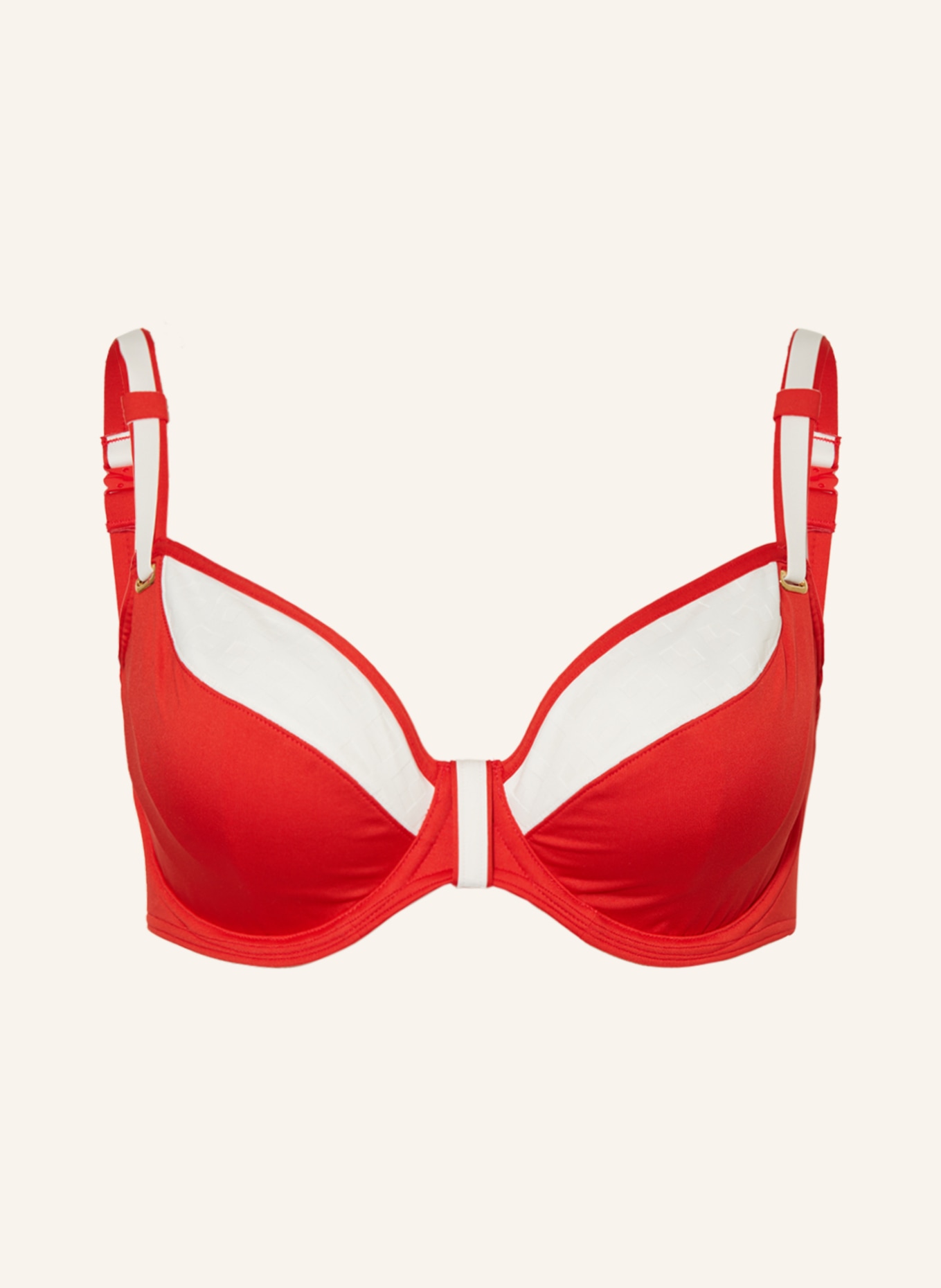 PrimaDonna Bügel-Bikini-Top ISTRES, Farbe: ROT/ WEISS (Bild 1)