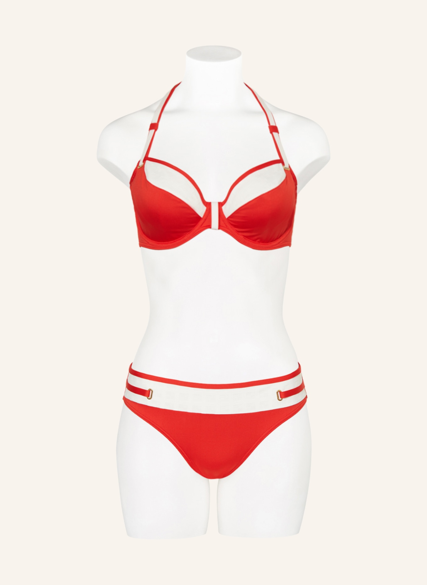 PrimaDonna Underwired bikini top ISTRES , Color: RED/ WHITE (Image 4)