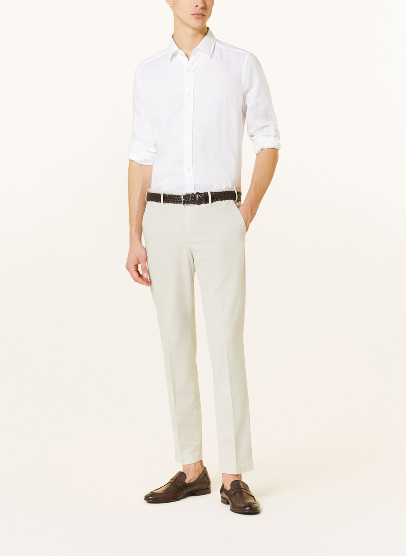 windsor. Linen shirt LAPO extra slim fit, Color: WHITE (Image 2)