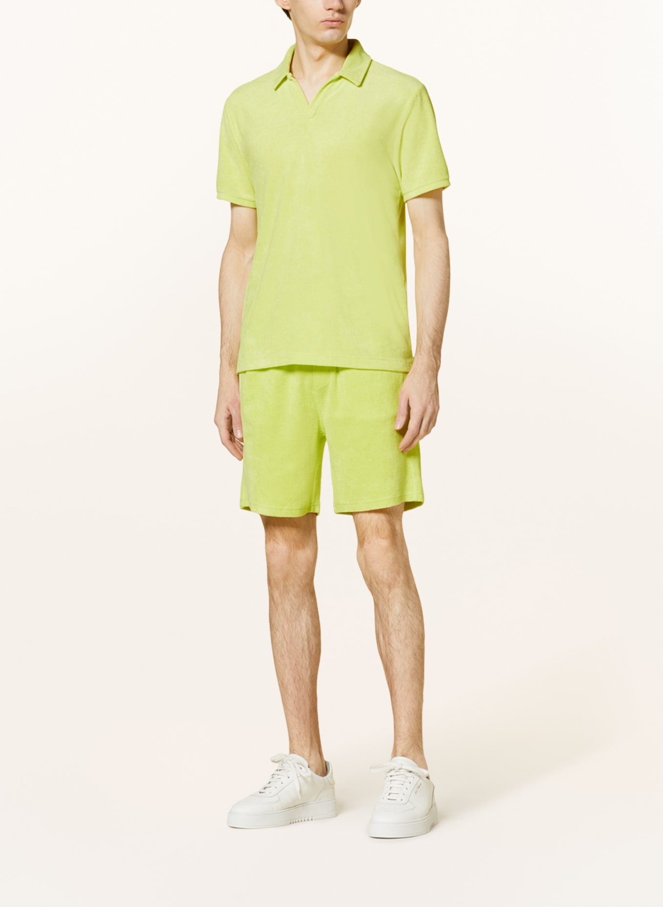 Juvia Terry cloth polo shirt: YELLOW