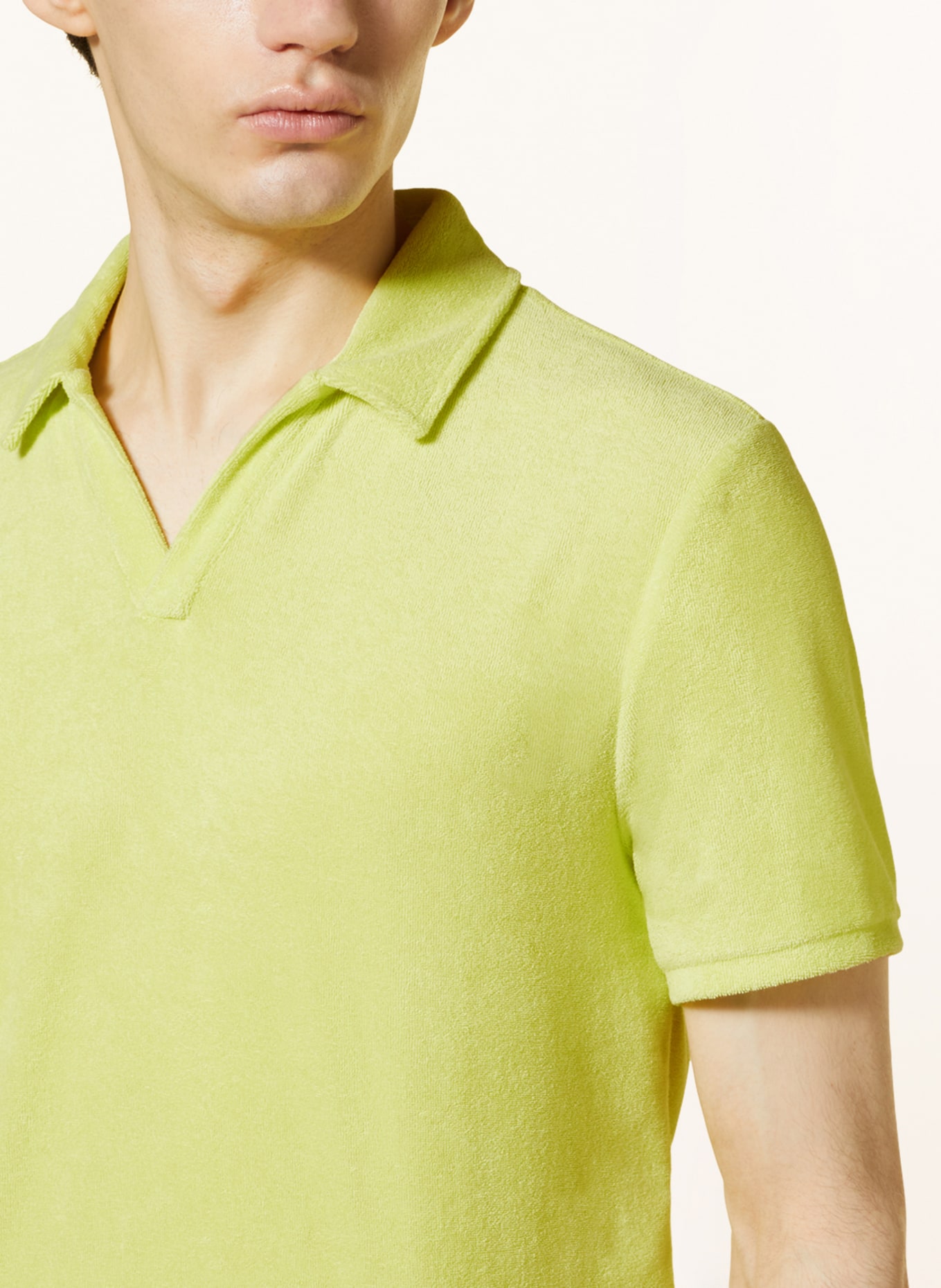 Juvia Terry cloth polo shirt: YELLOW