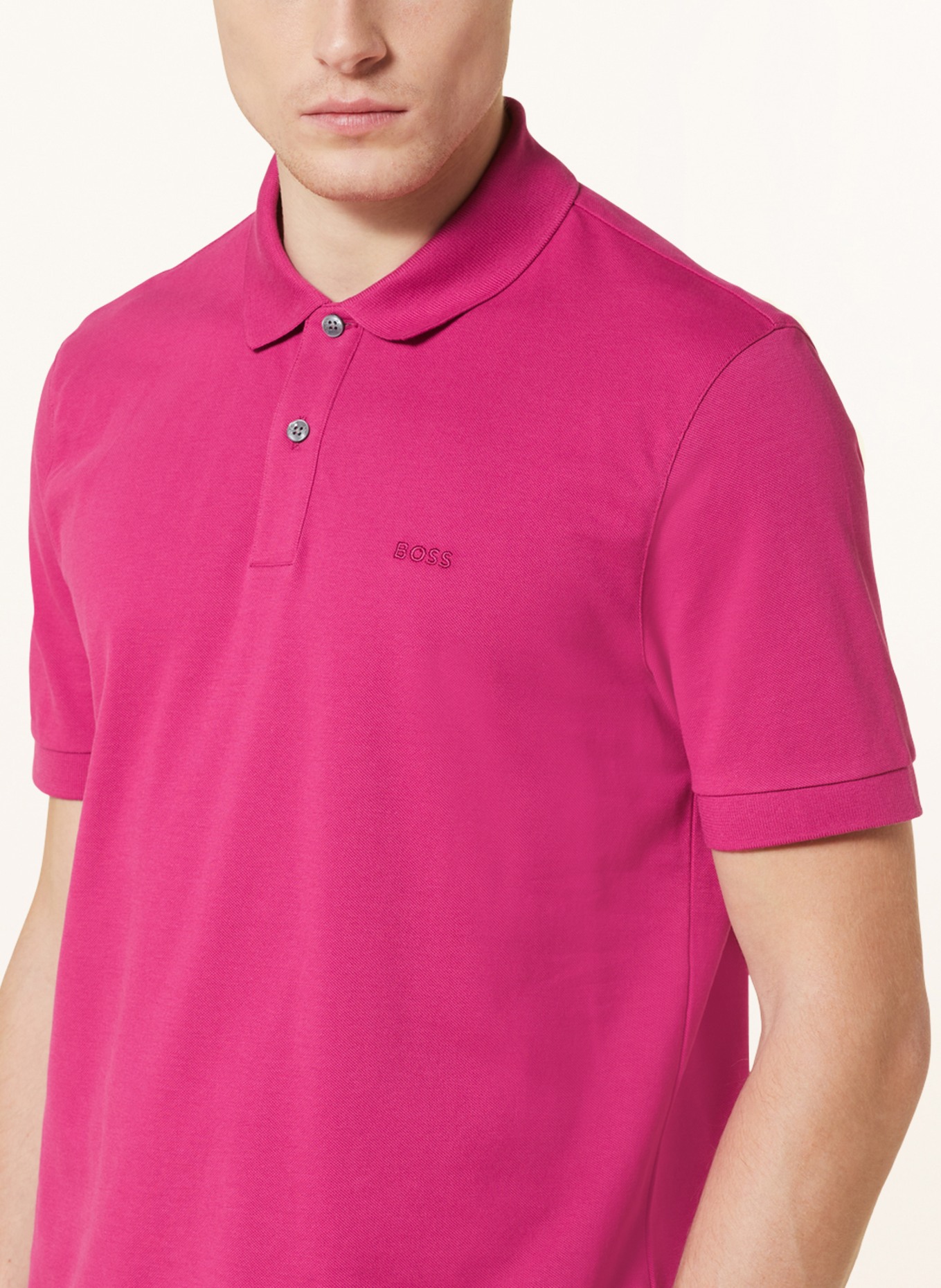 BOSS Piqué-Poloshirt PALLAS Regular Fit, Farbe: PINK (Bild 4)