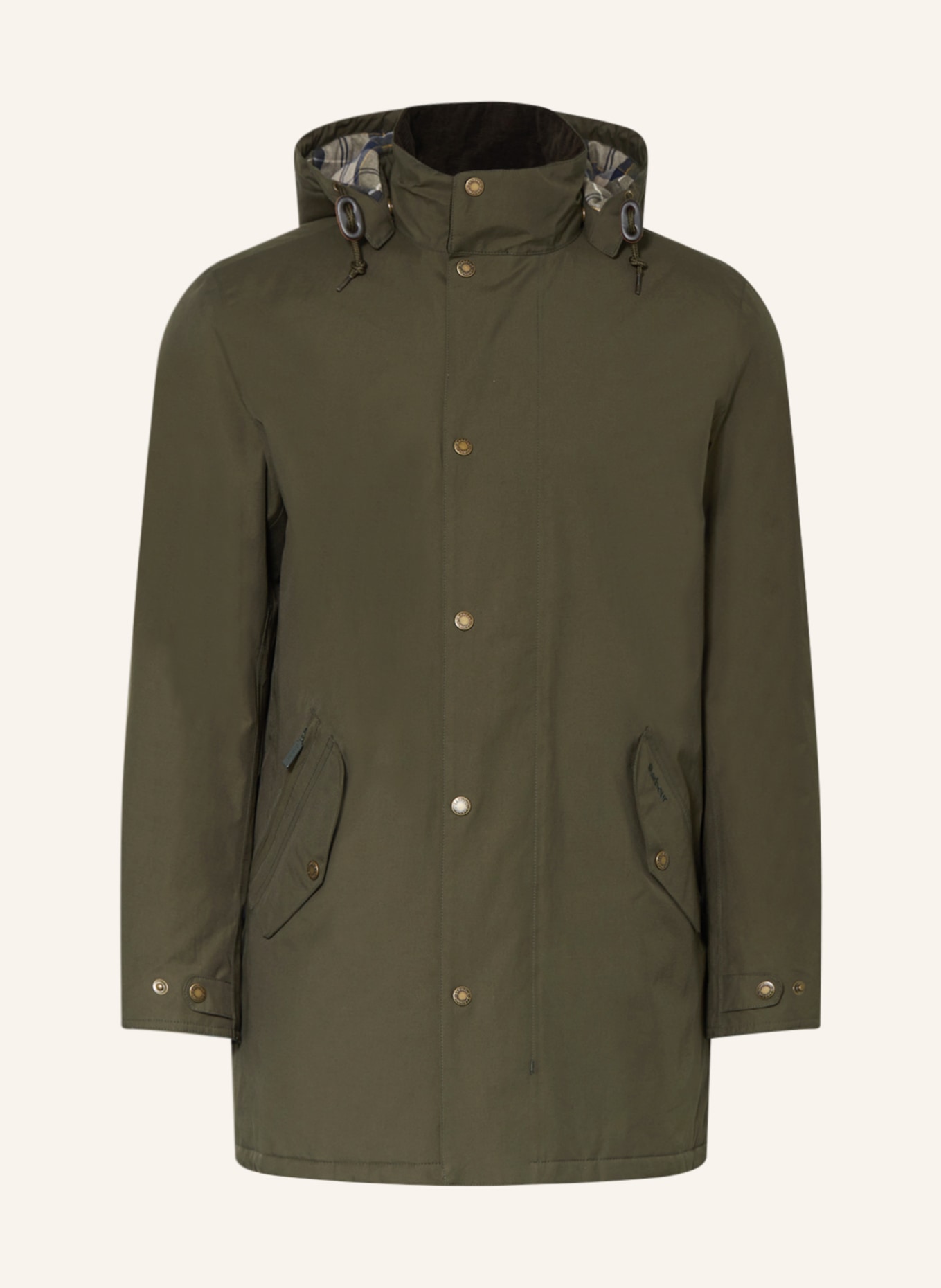 Barbour Rain jacket with detachable hood, Color: OLIVE (Image 1)