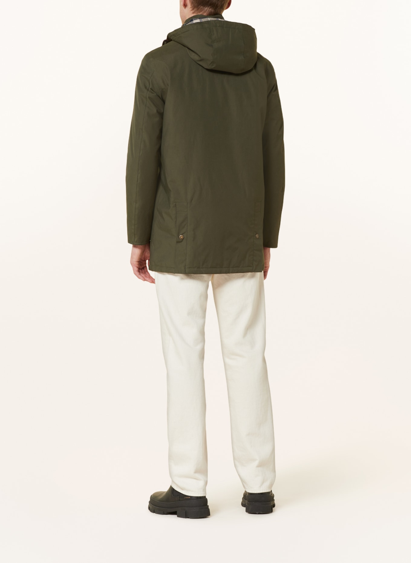 Barbour Rain jacket with detachable hood, Color: OLIVE (Image 3)