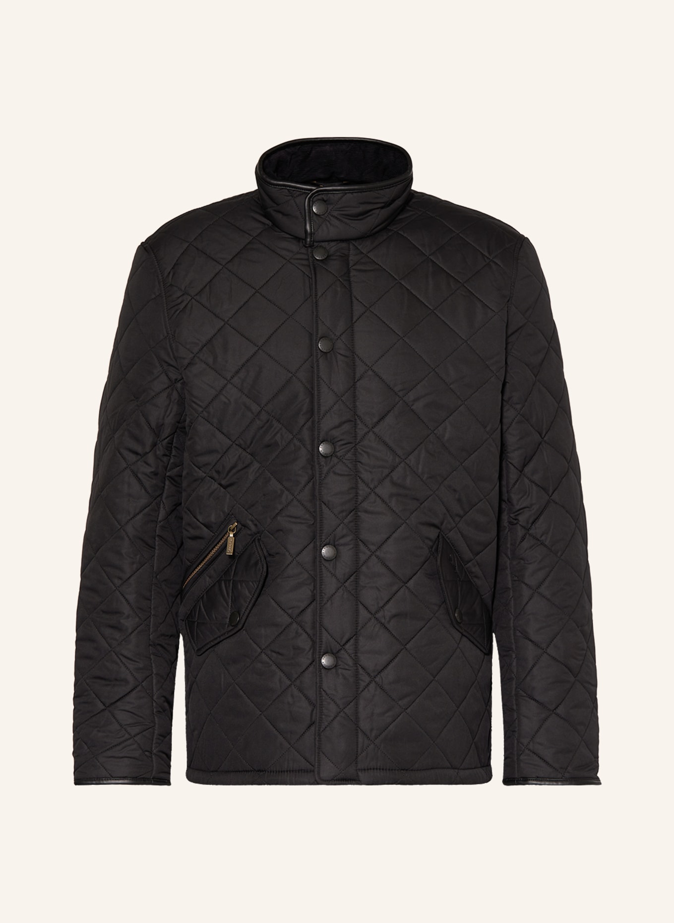 Barbour Quilted jacket POWELL, Color: BLACK (Image 1)