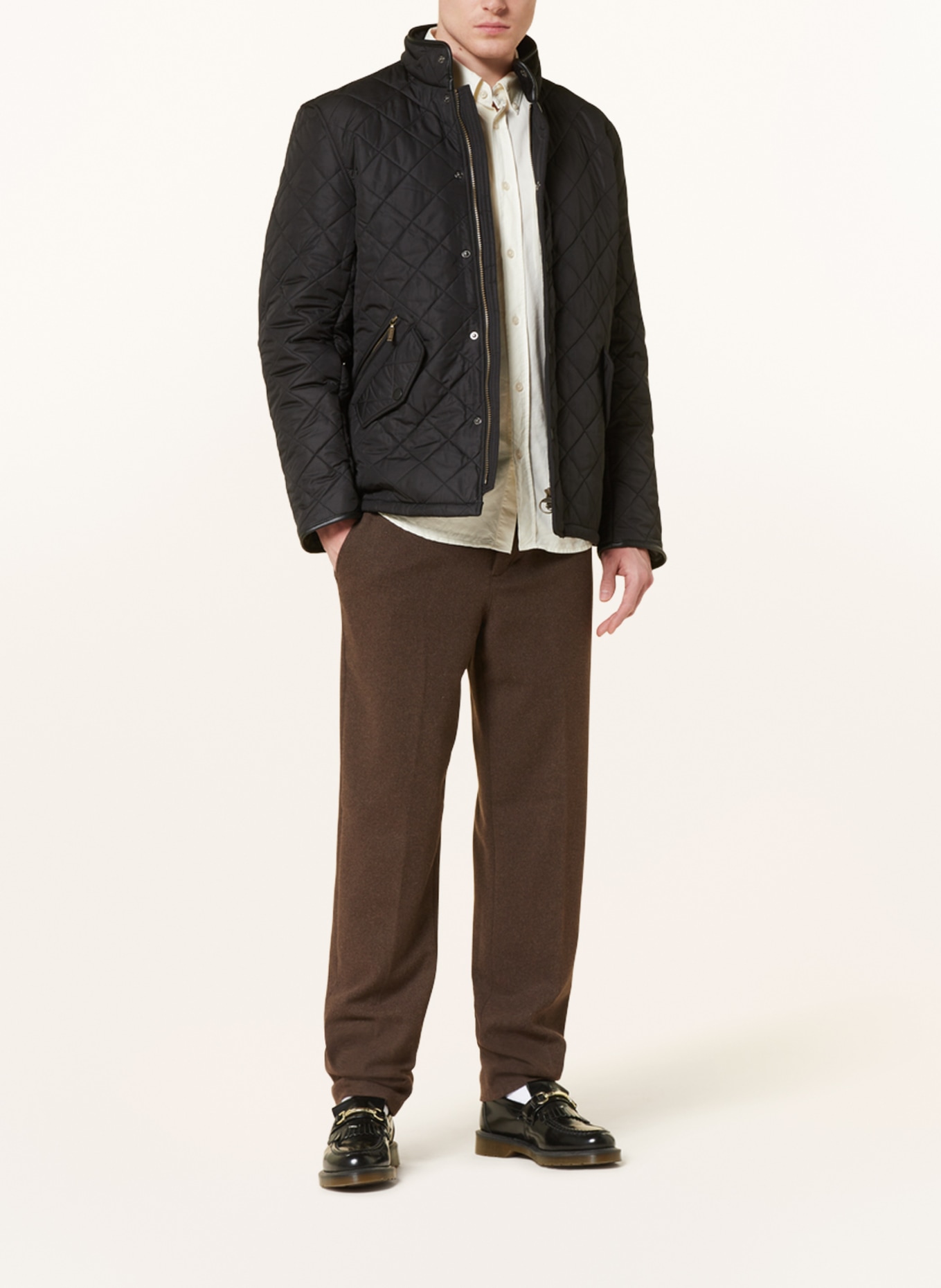 Barbour Quilted jacket POWELL, Color: BLACK (Image 2)