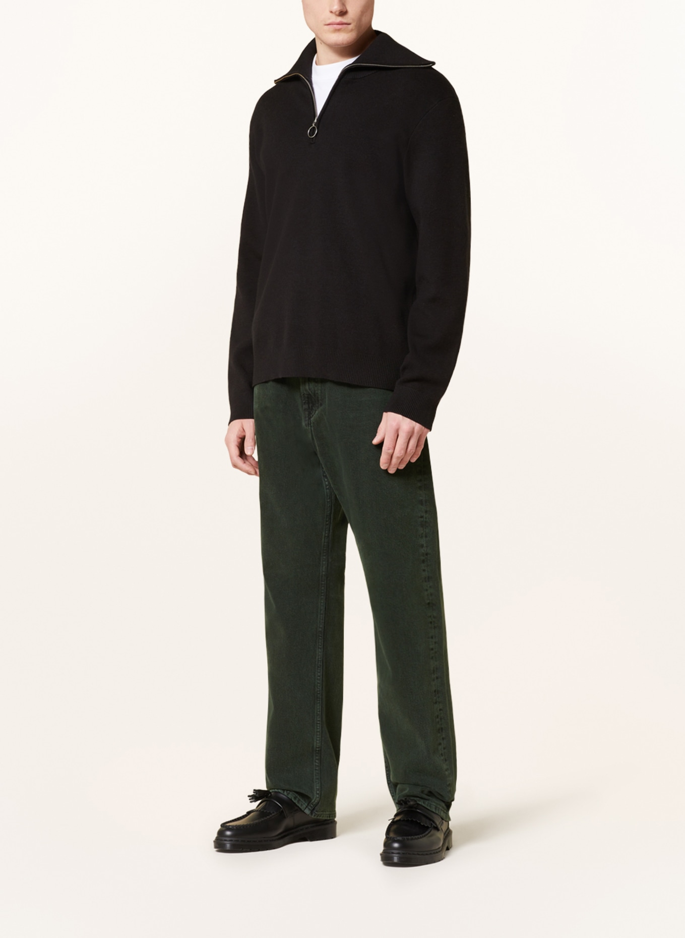 SAMSØE  SAMSØE Half-zip sweater RYDER, Color: BLACK (Image 2)